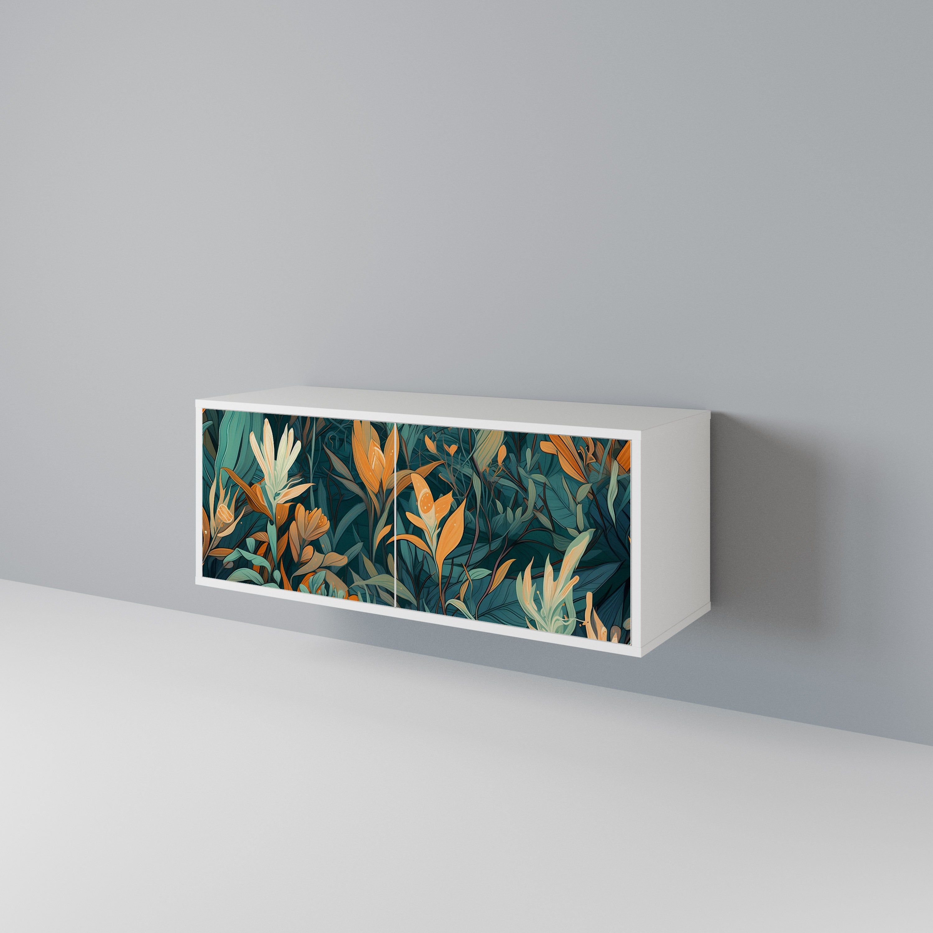 FLORAL SERENITY Kompaktes 2-türiges TV-Lowboard