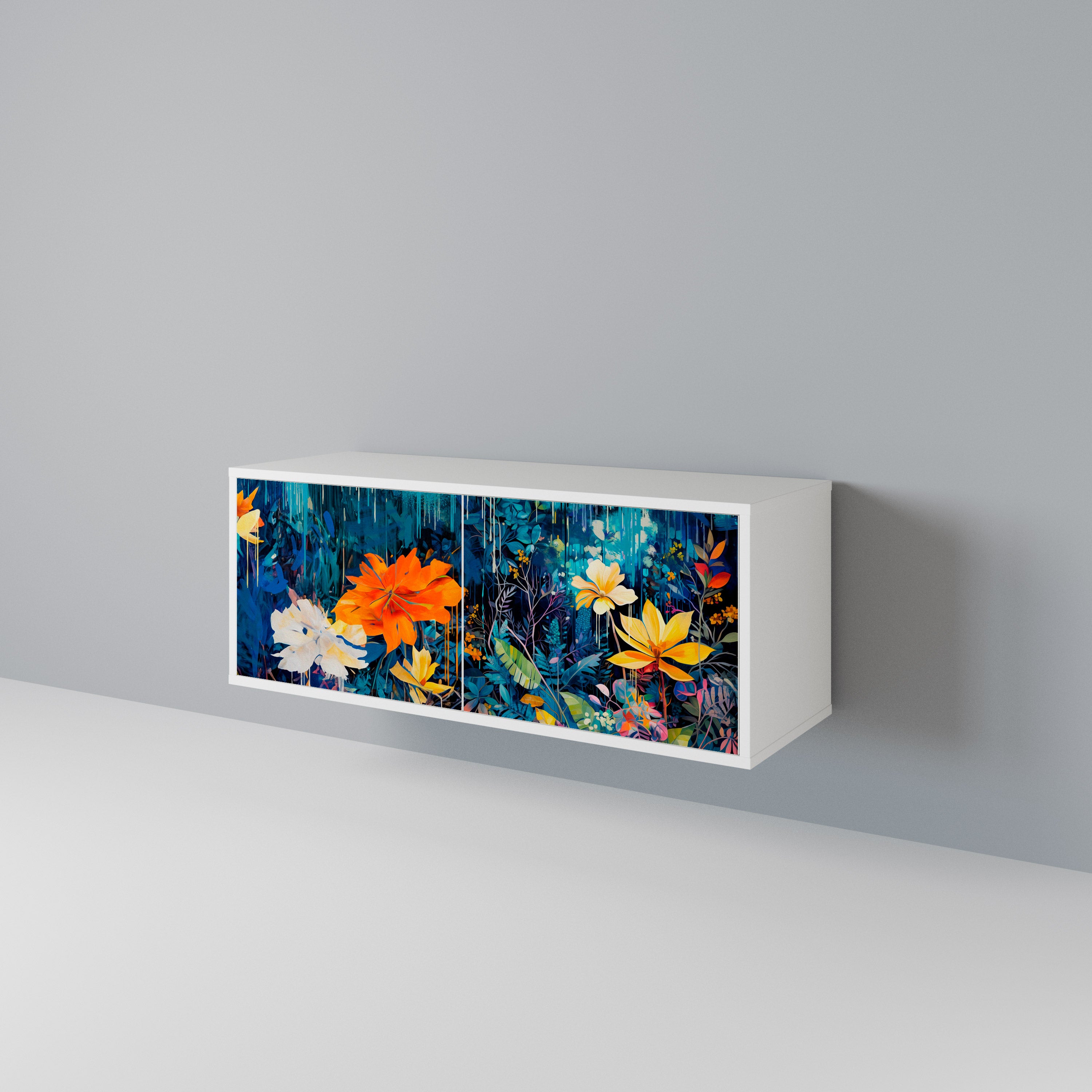 MIDNIGHT BLOSSOM Kompaktes 2-türiges TV-Lowboard