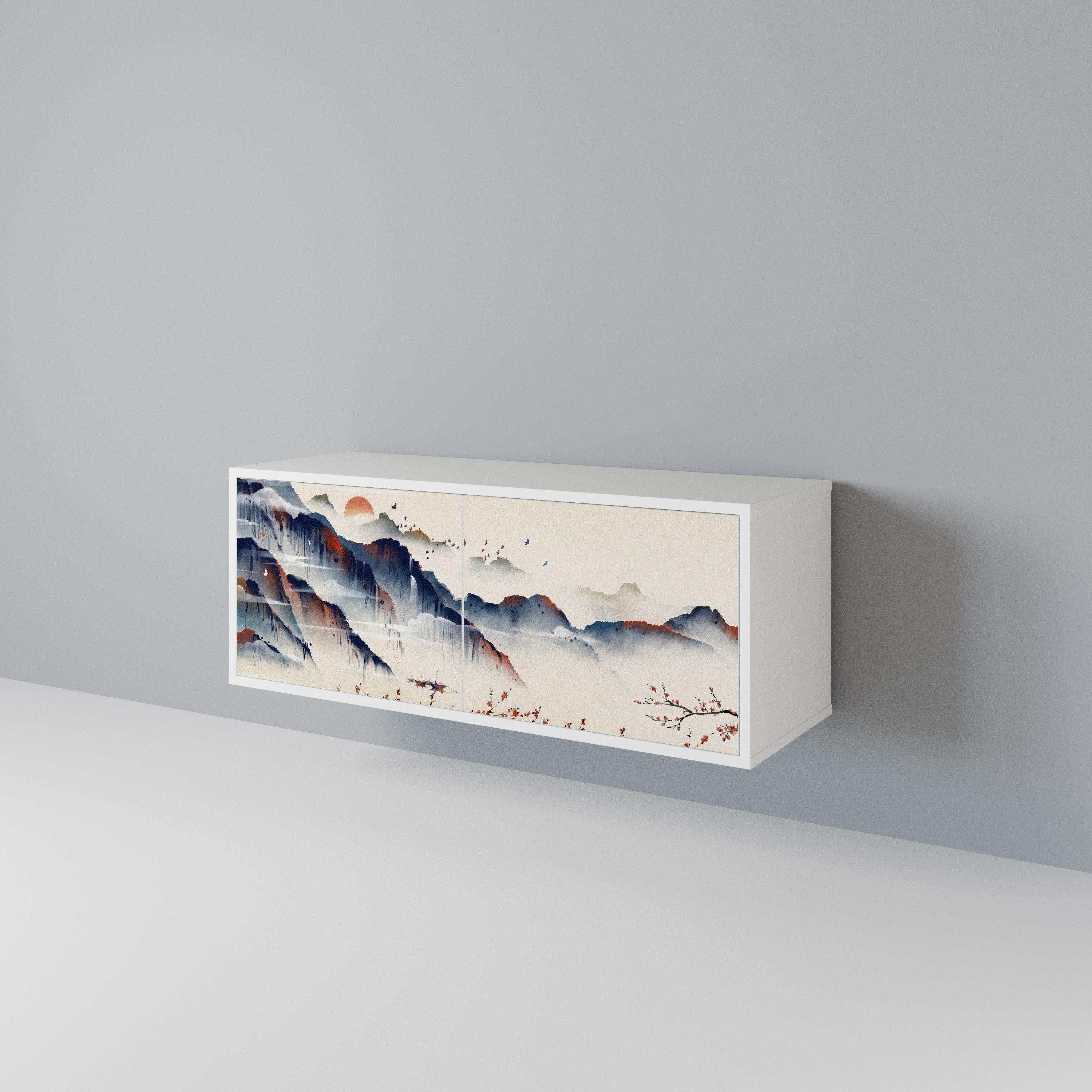 JAPANESE LANDSCAPE Kompaktes 2-türiges TV-Lowboard