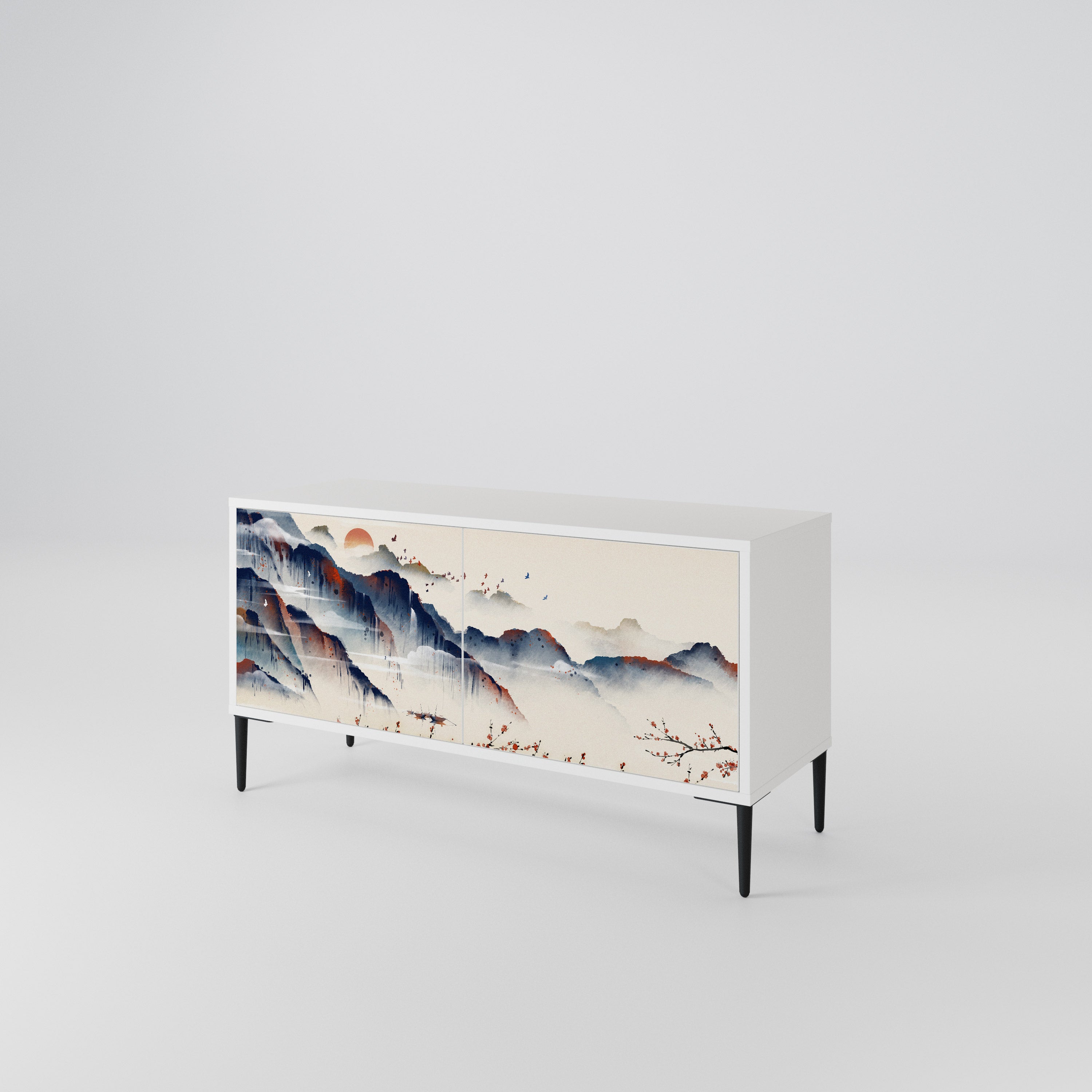 JAPANESE LANDSCAPE Kompaktes 2-türiges TV-Lowboard