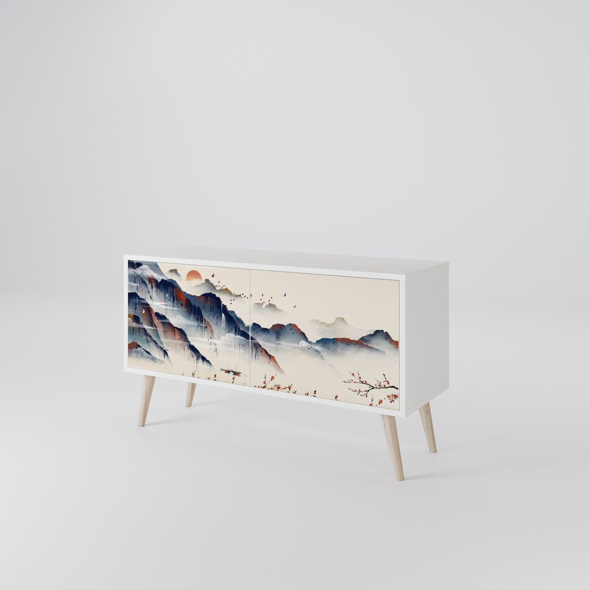 JAPANESE LANDSCAPE Kompaktes 2-türiges TV-Lowboard