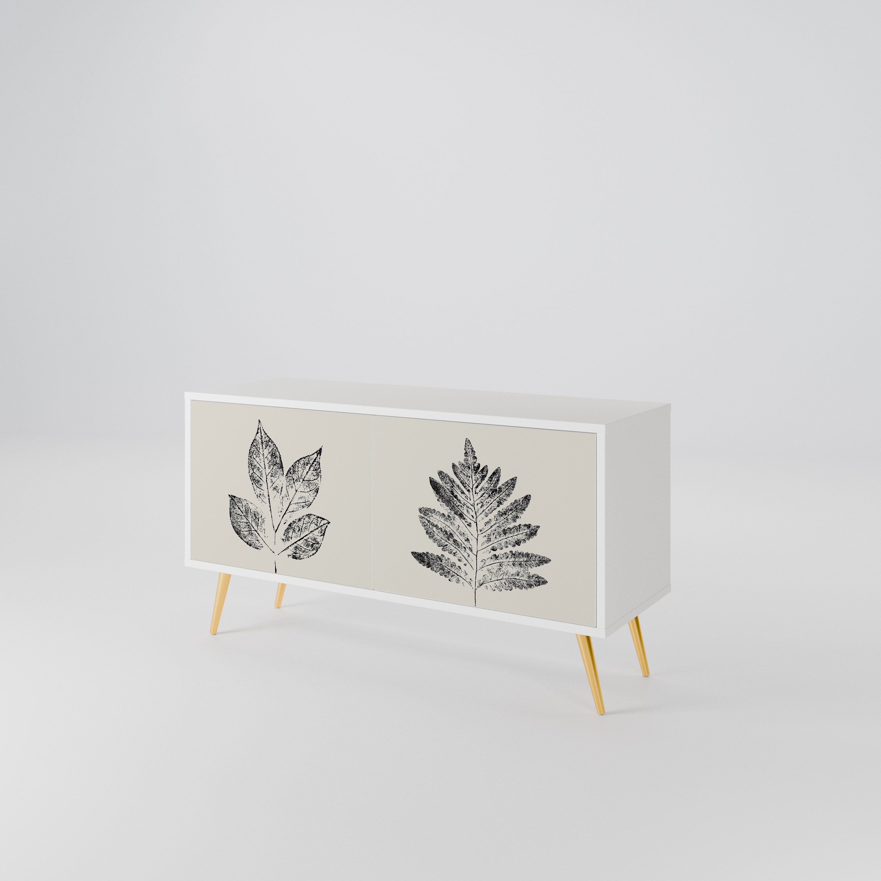 LEAFY STAMPS Kompaktes 2-türiges TV-Lowboard