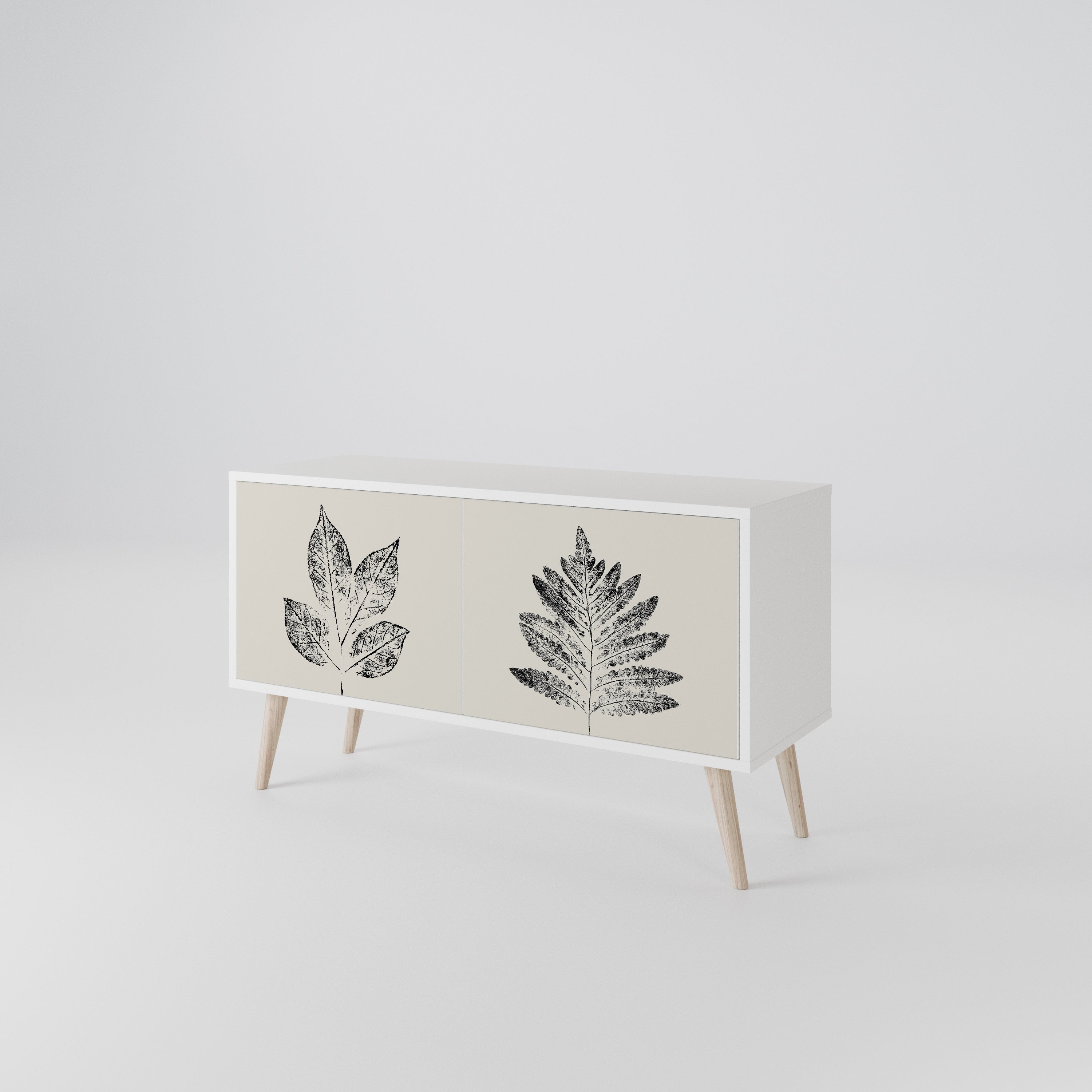 LEAFY STAMPS Kompaktes 2-türiges TV-Lowboard
