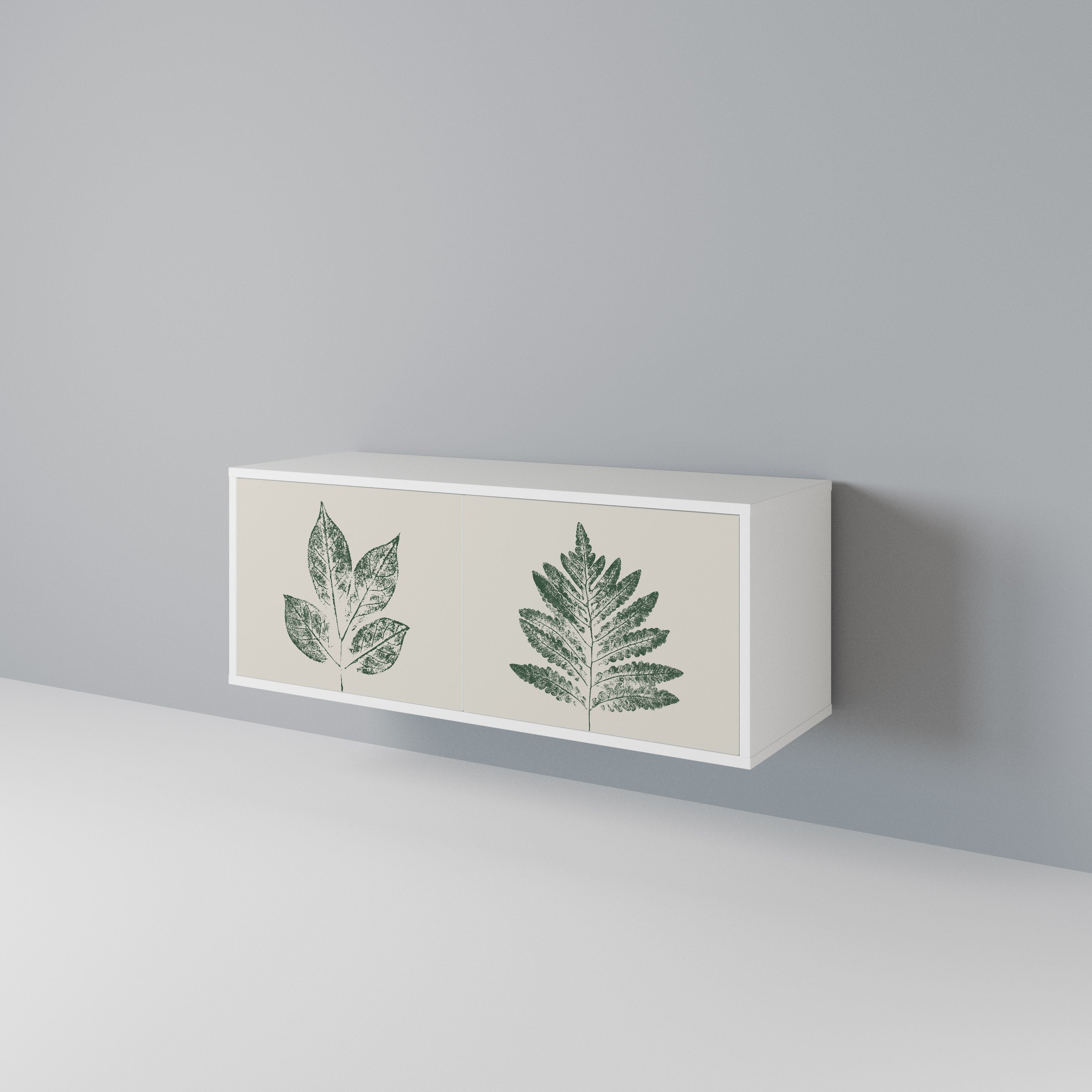 GREEN LEAFY STAMPS Kompaktes 2-türiges TV-Lowboard