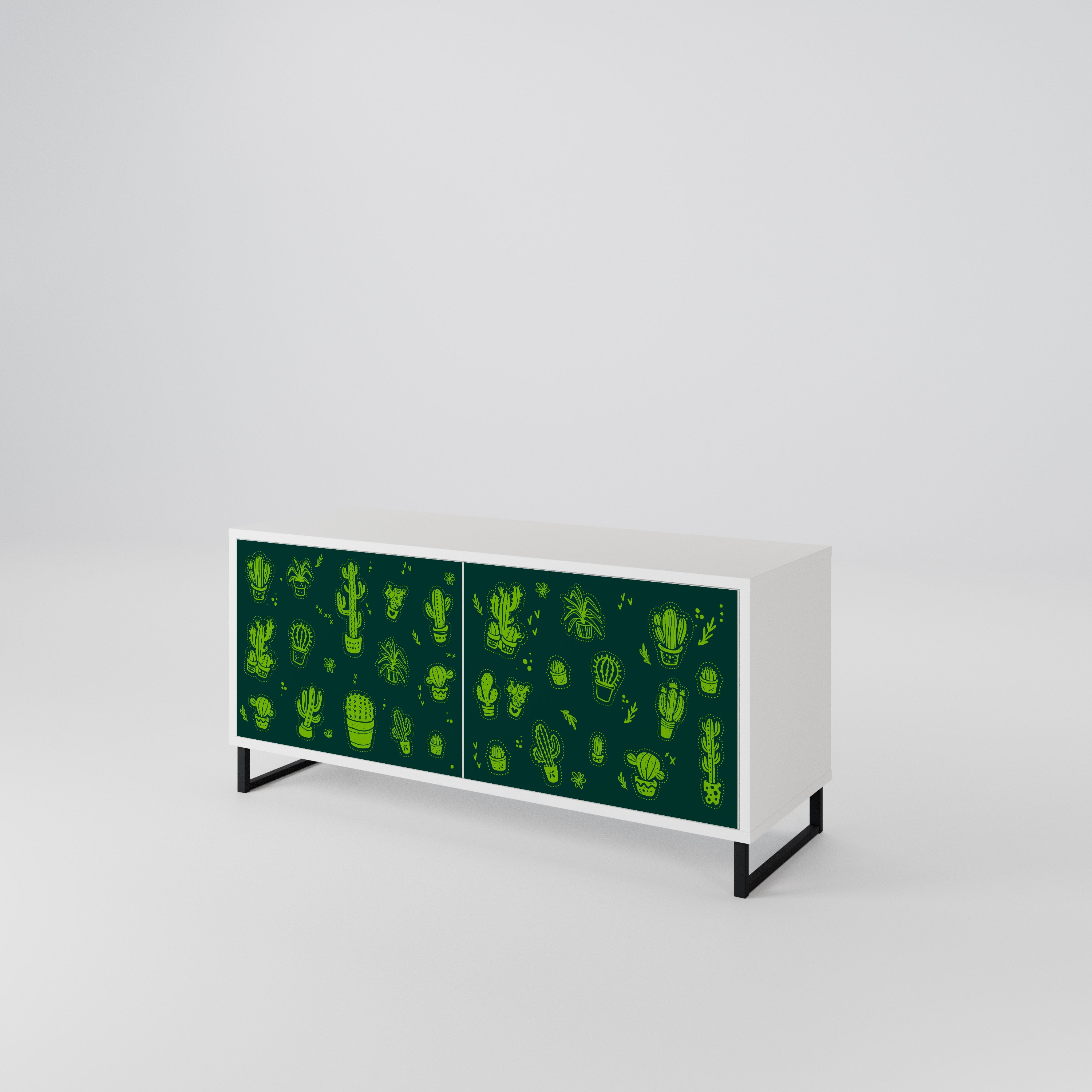 DESERT GREEN Kompaktes 2-türiges TV-Lowboard