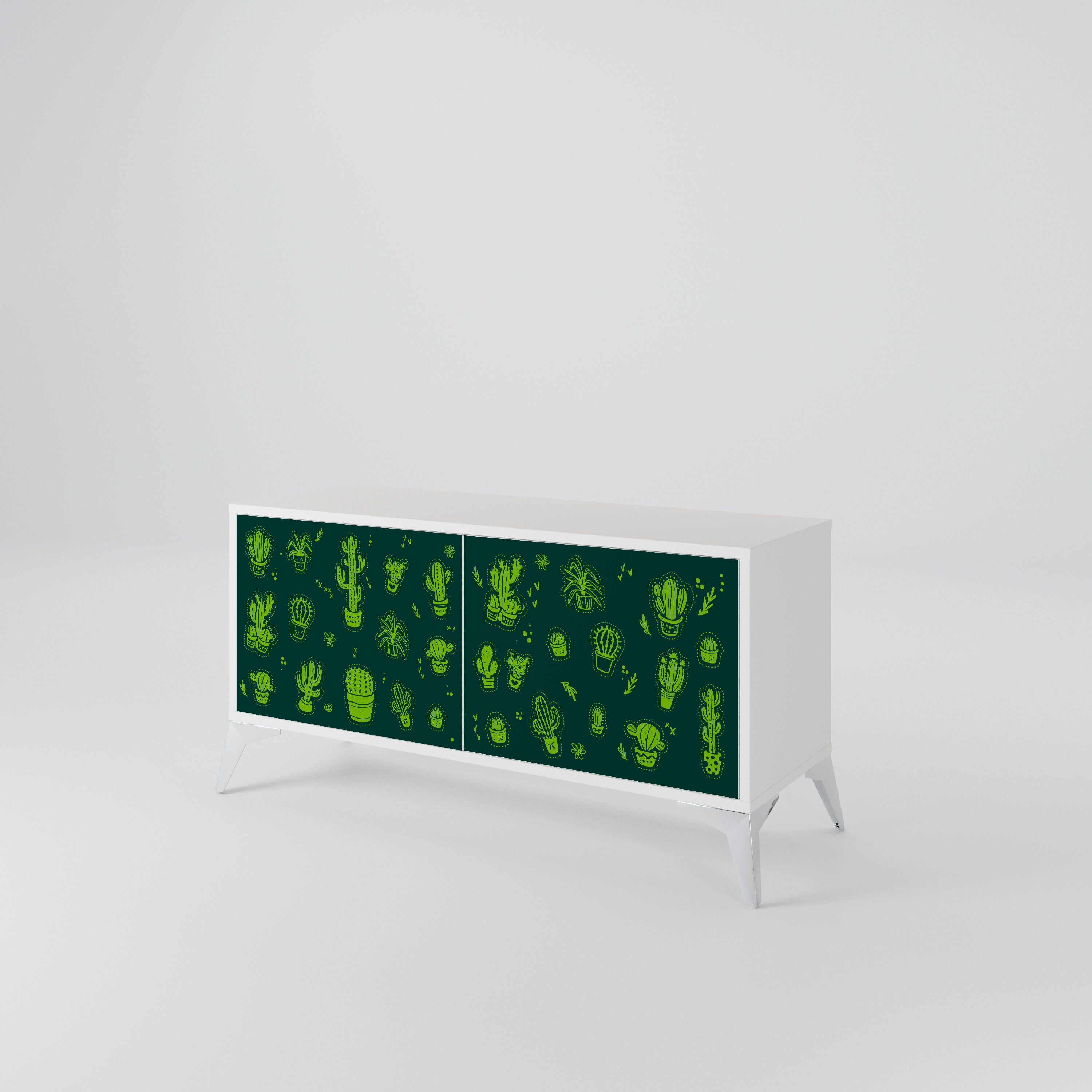 DESERT GREEN Kompaktes 2-türiges TV-Lowboard