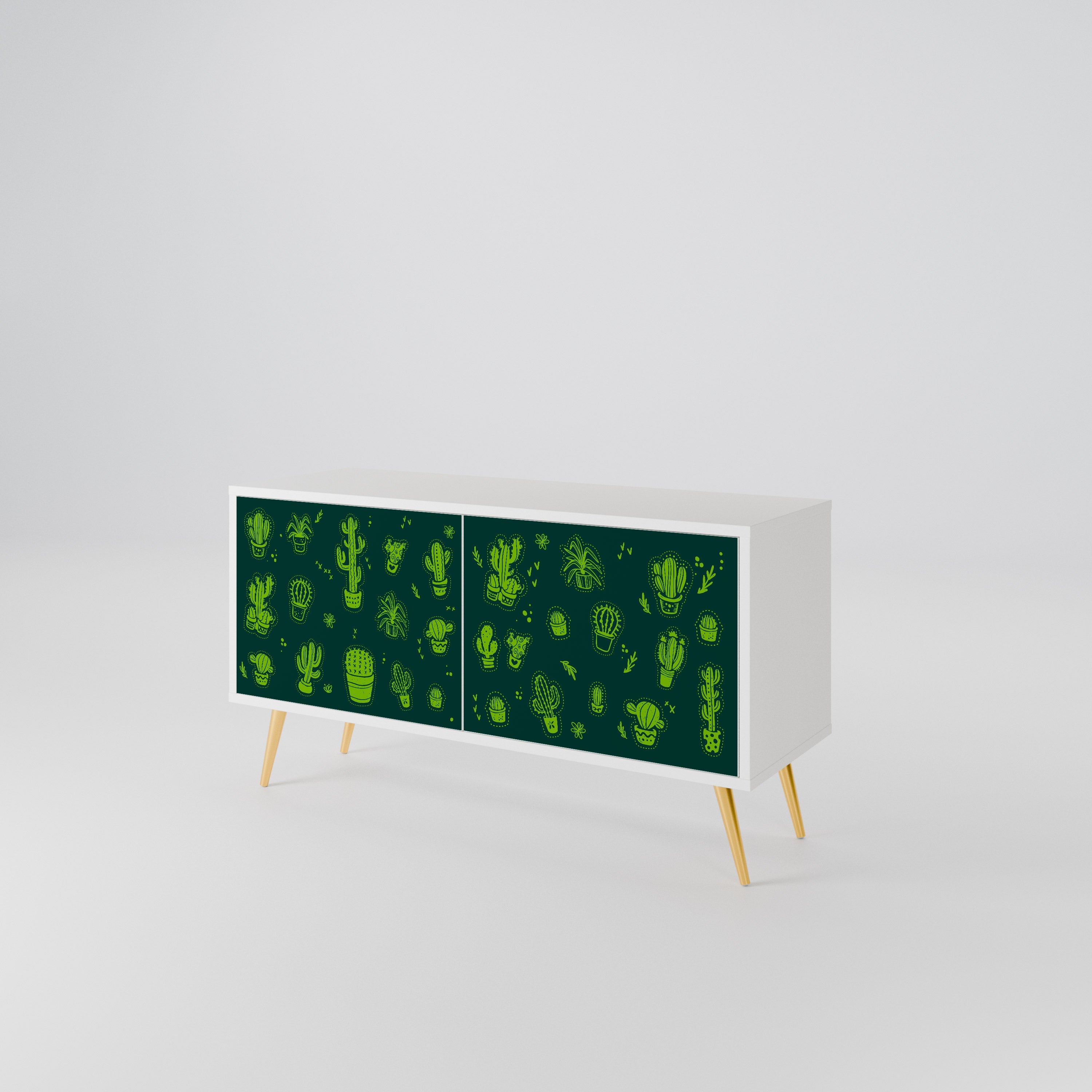 DESERT GREEN Kompaktes 2-türiges TV-Lowboard