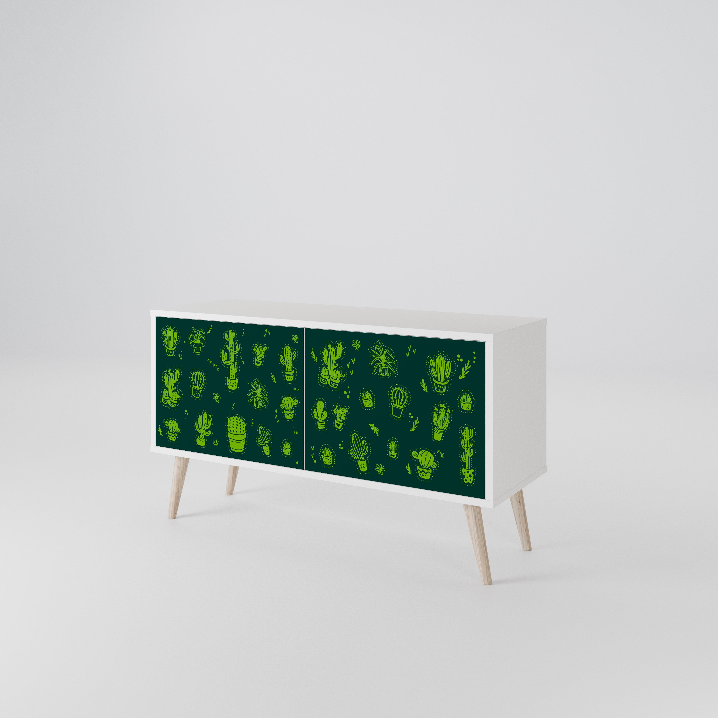 DESERT GREEN Kompaktes 2-türiges TV-Lowboard