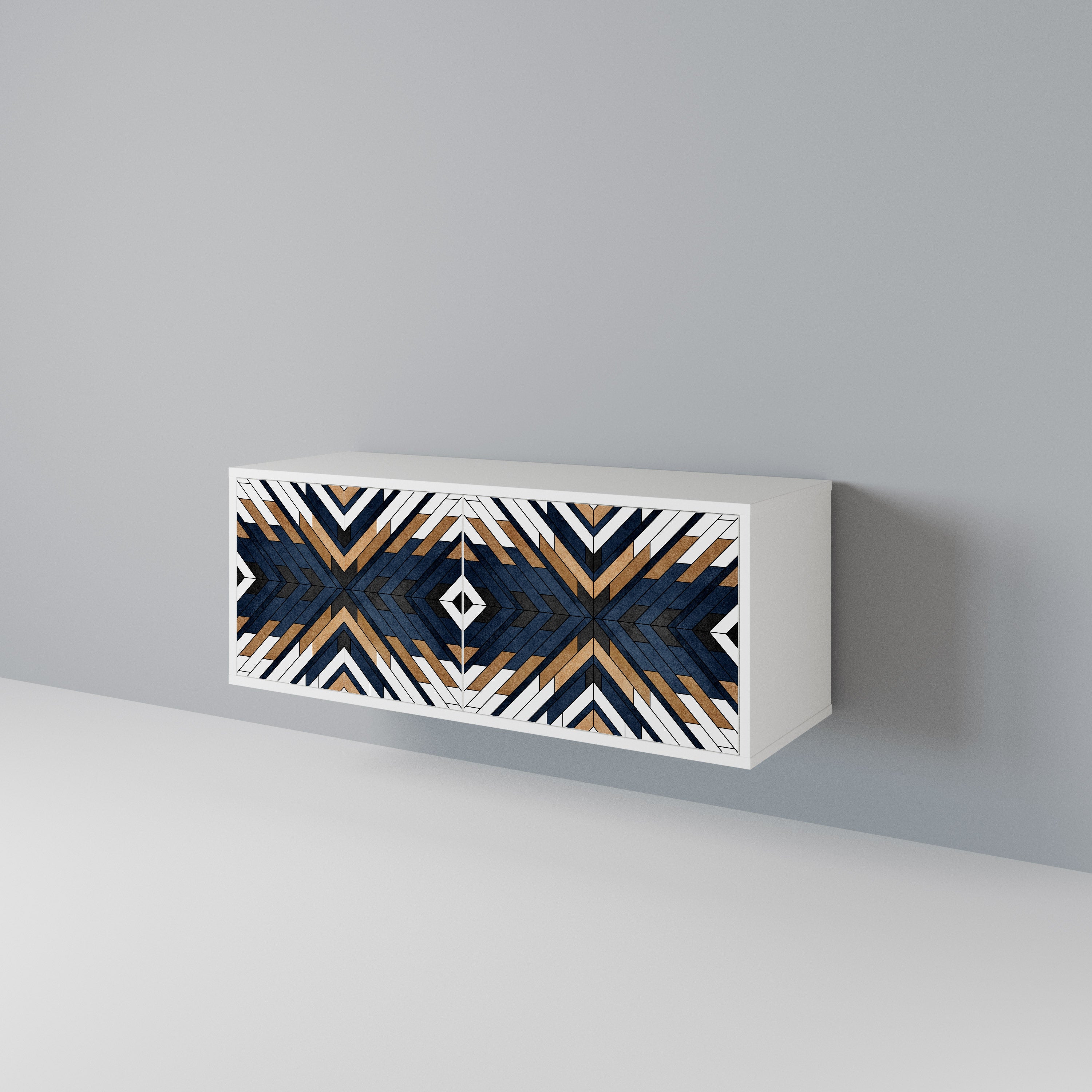 ARTFUL GEOMETRY Kompaktes 2-türiges TV-Lowboard