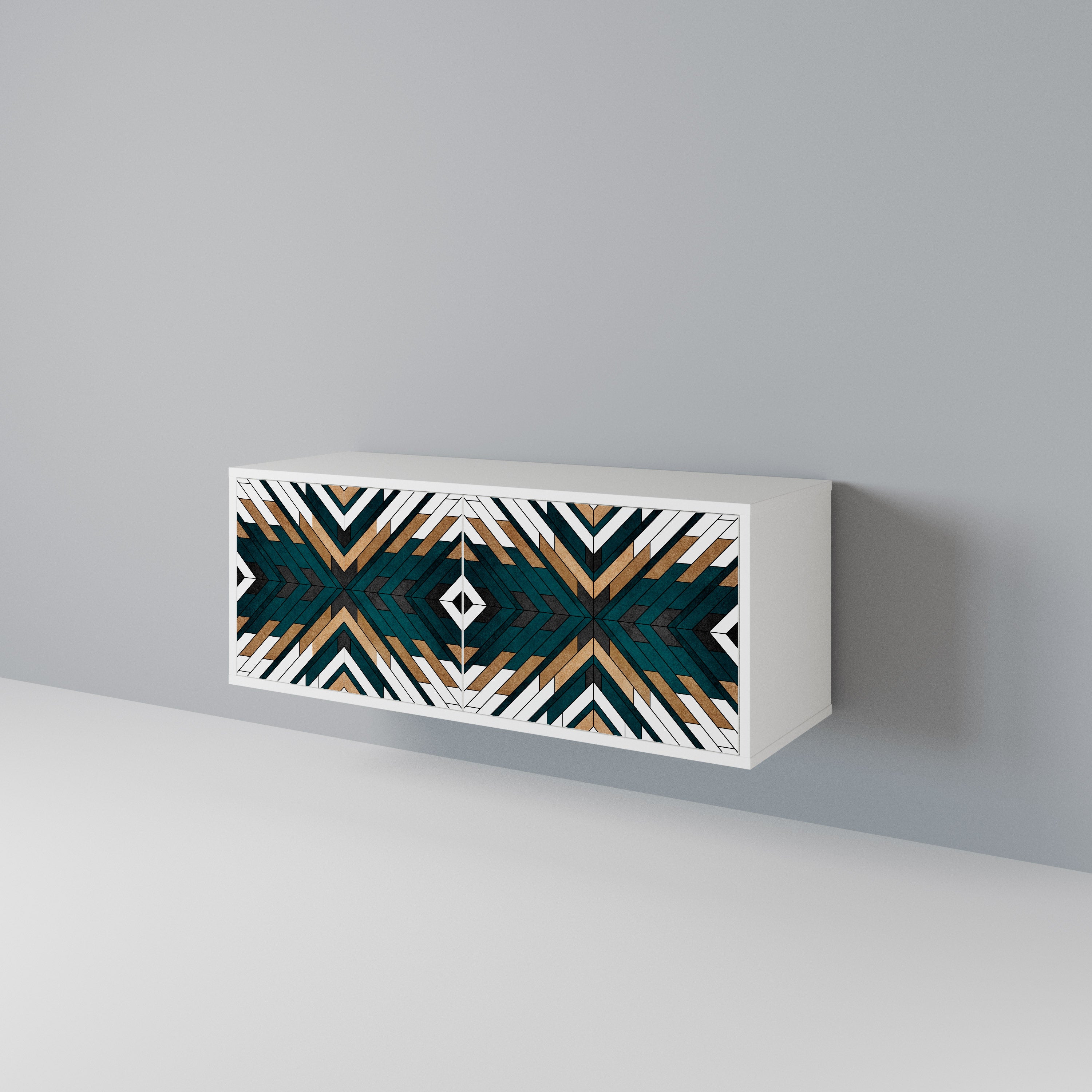 ARTISTIC GEOMETRY Kompaktes 2-türiges TV-Lowboard