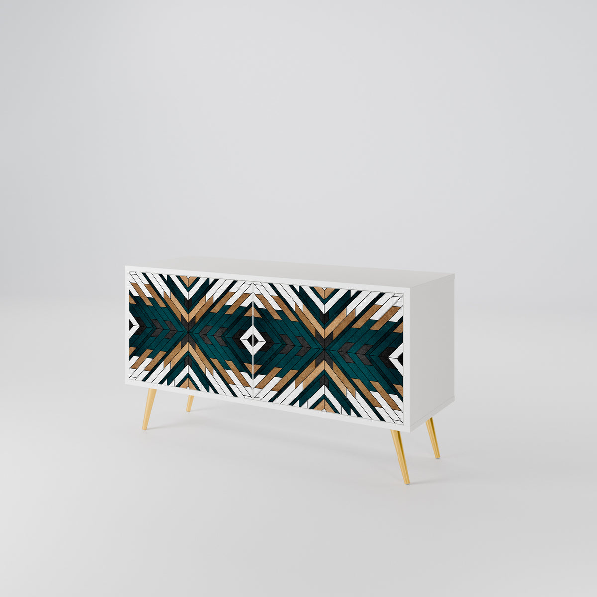 ARTISTIC GEOMETRY Kompaktes 2-türiges TV-Lowboard