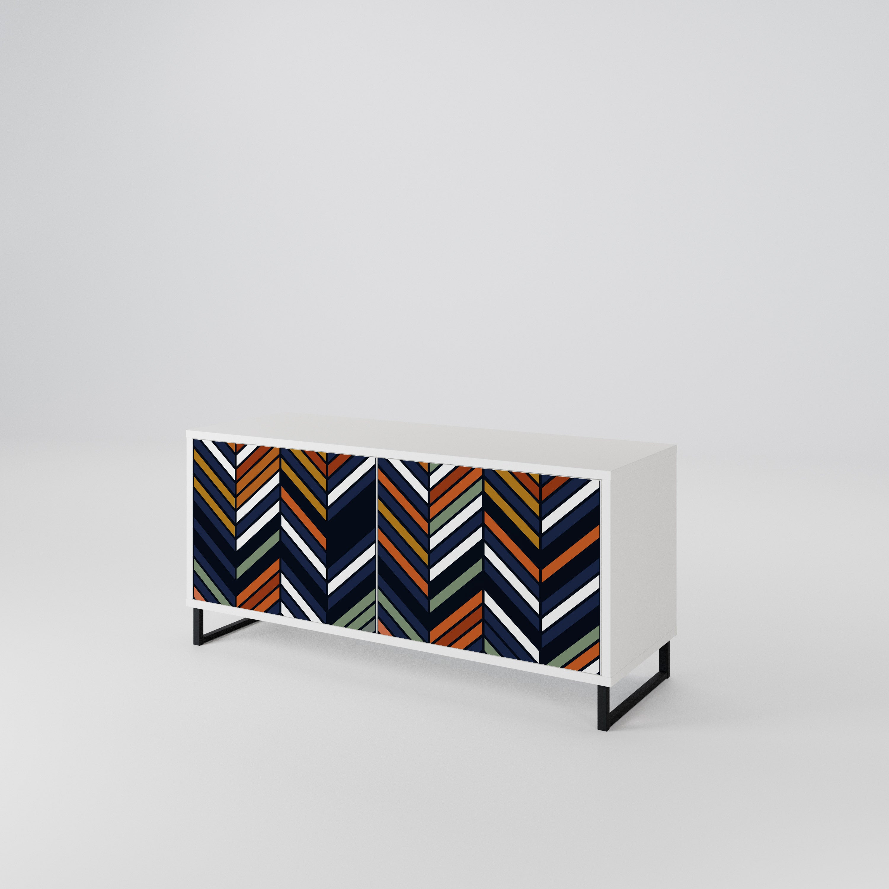 VIBRANT PATCHWORK Kompaktes 2-türiges TV-Lowboard