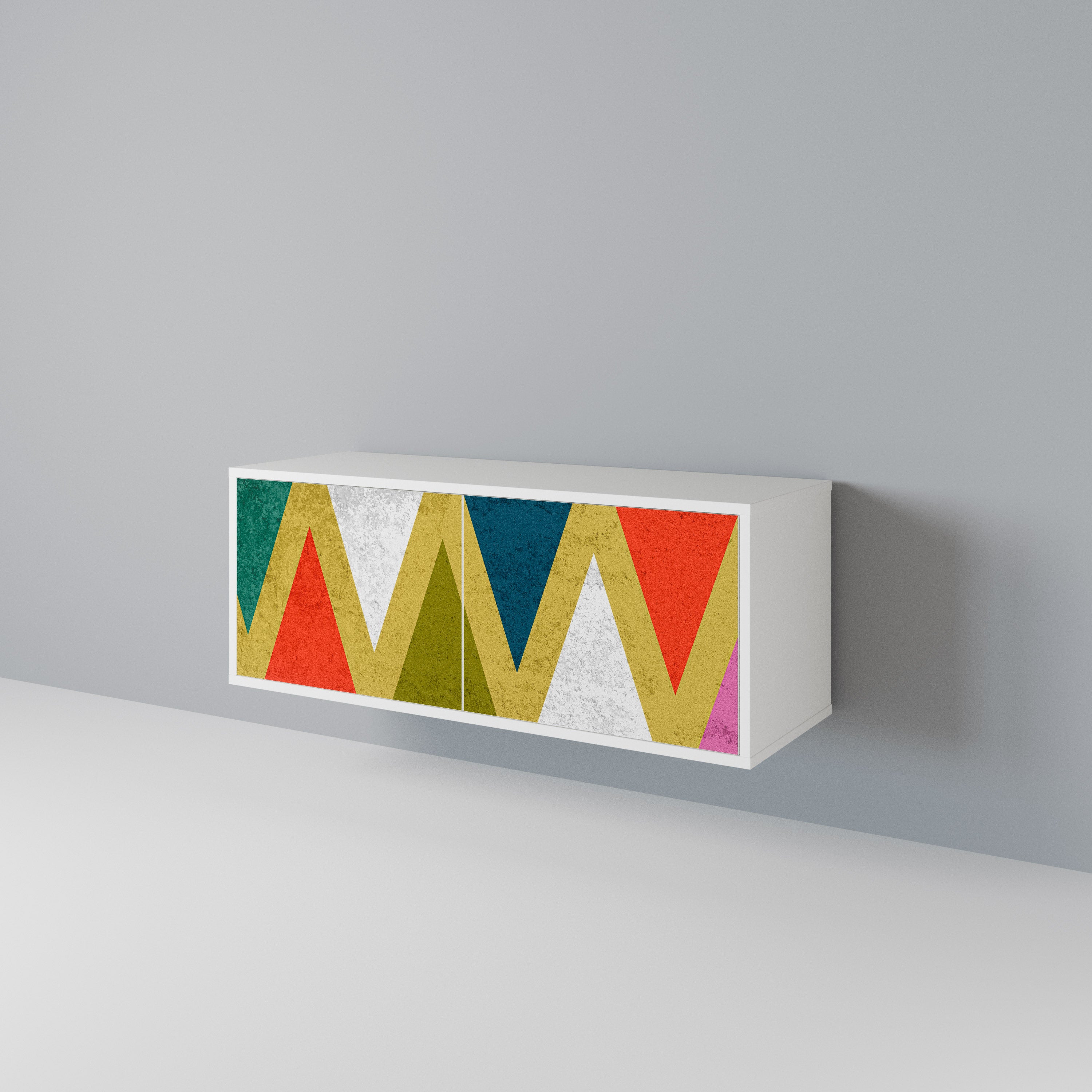 COLORFUL TRIANGLES Kompaktes 2-türiges TV-Lowboard