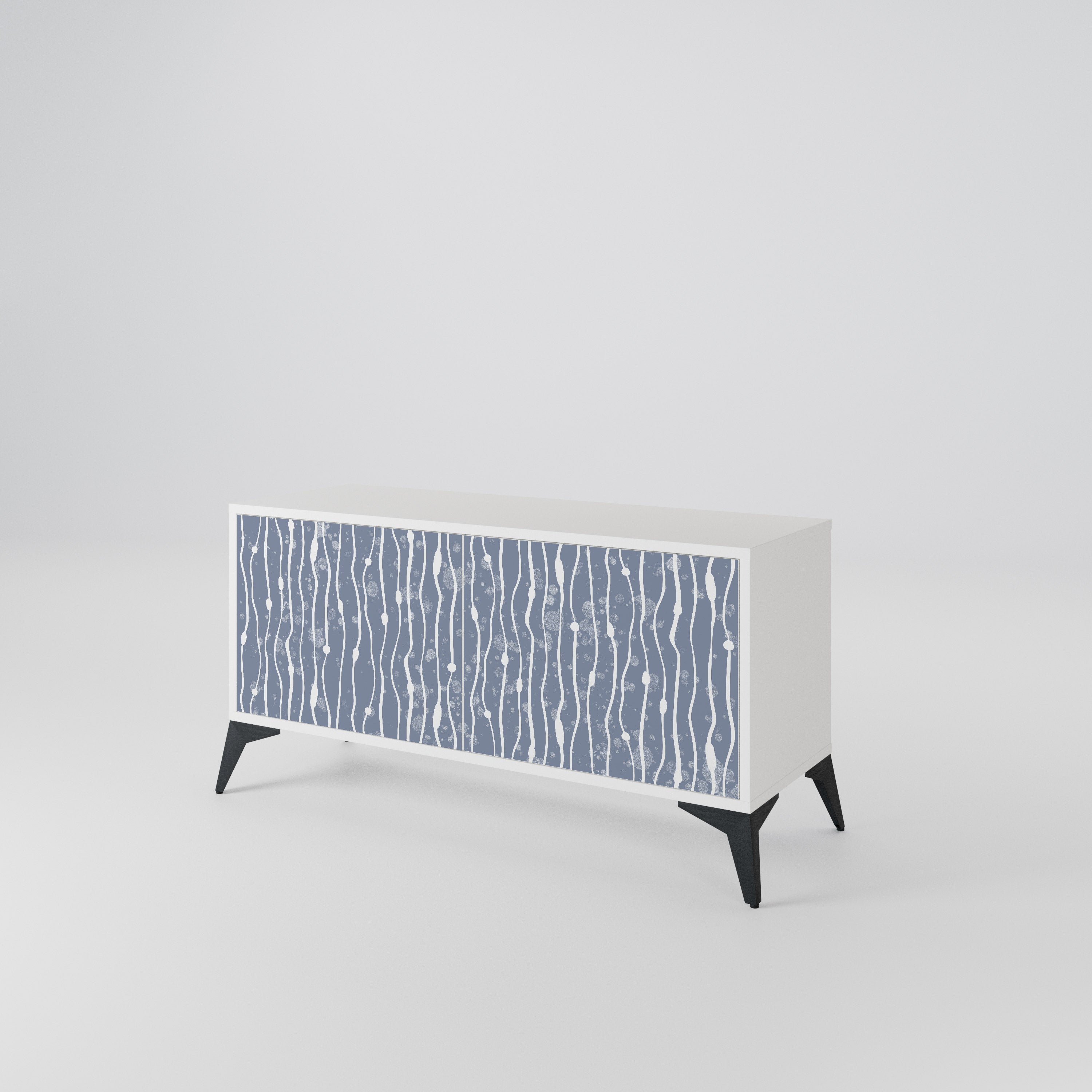 GRAPHITE RAIN Kompaktes 2-türiges TV-Lowboard
