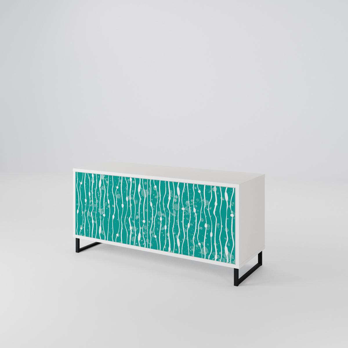TURQUOISE RAIN Kompaktes 2-türiges TV-Lowboard