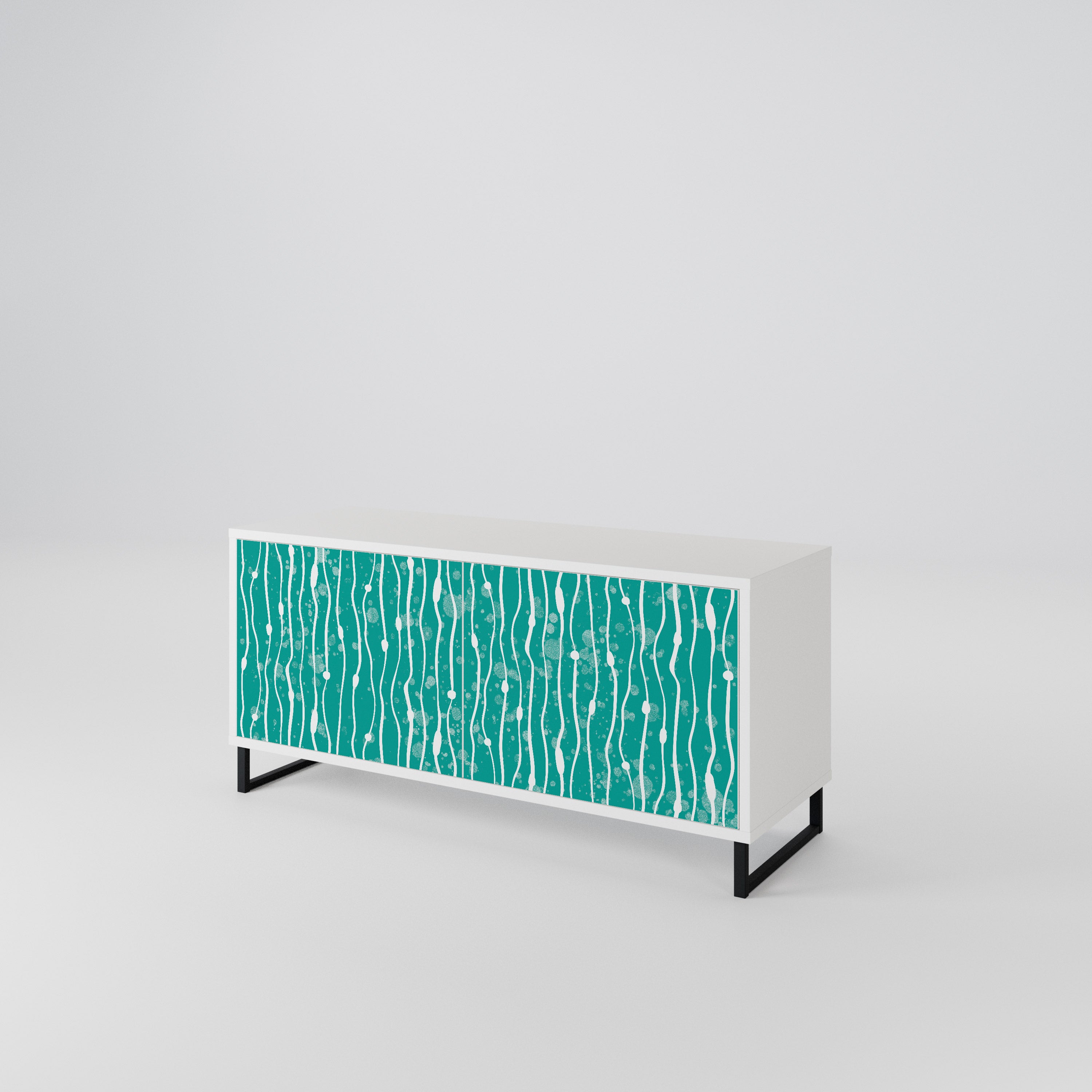 TURQUOISE RAIN Kompaktes 2-türiges TV-Lowboard