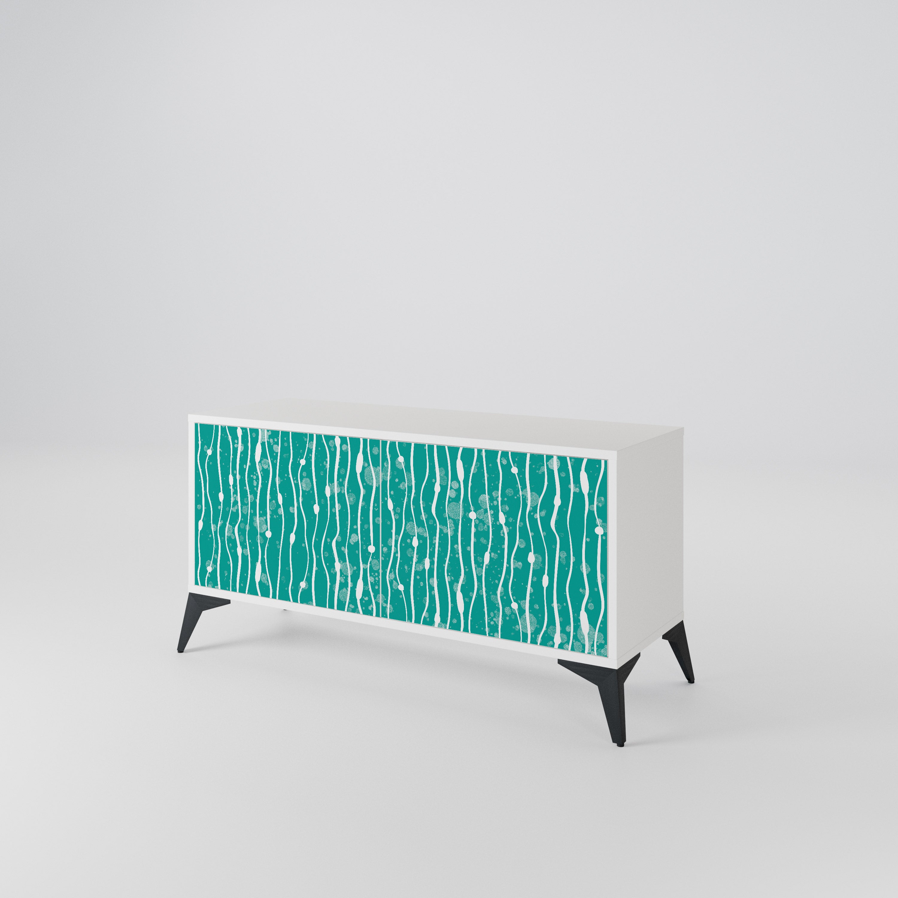 TURQUOISE RAIN Kompaktes 2-türiges TV-Lowboard