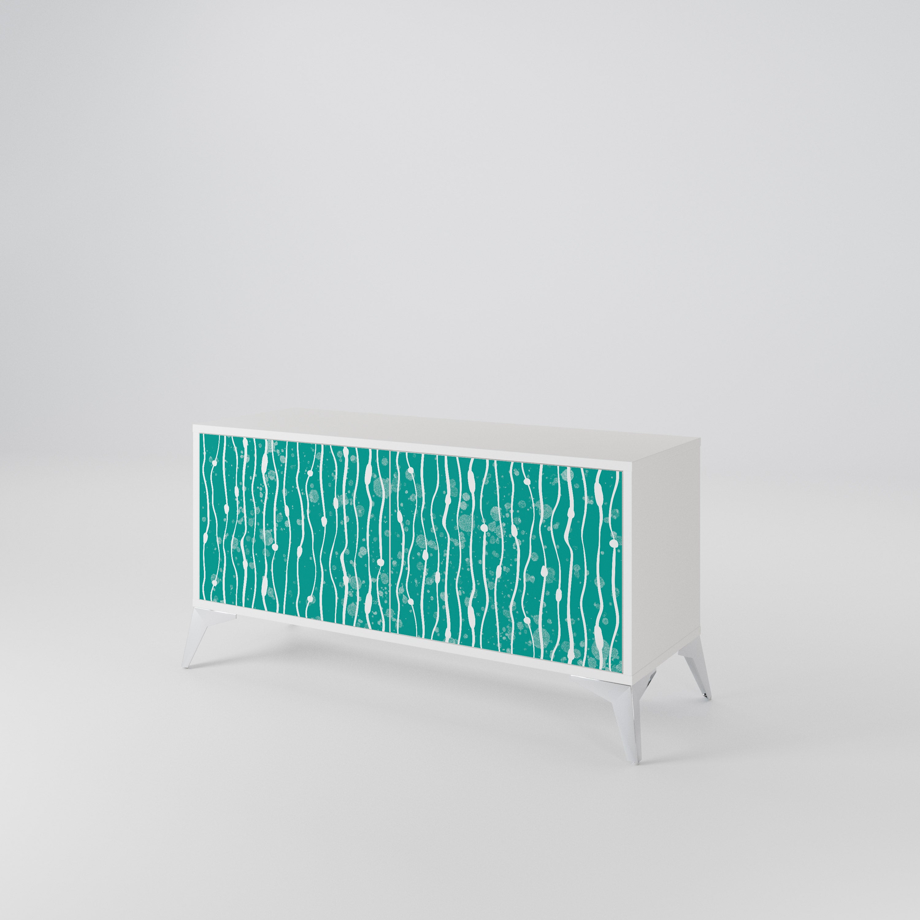 TURQUOISE RAIN Kompaktes 2-türiges TV-Lowboard