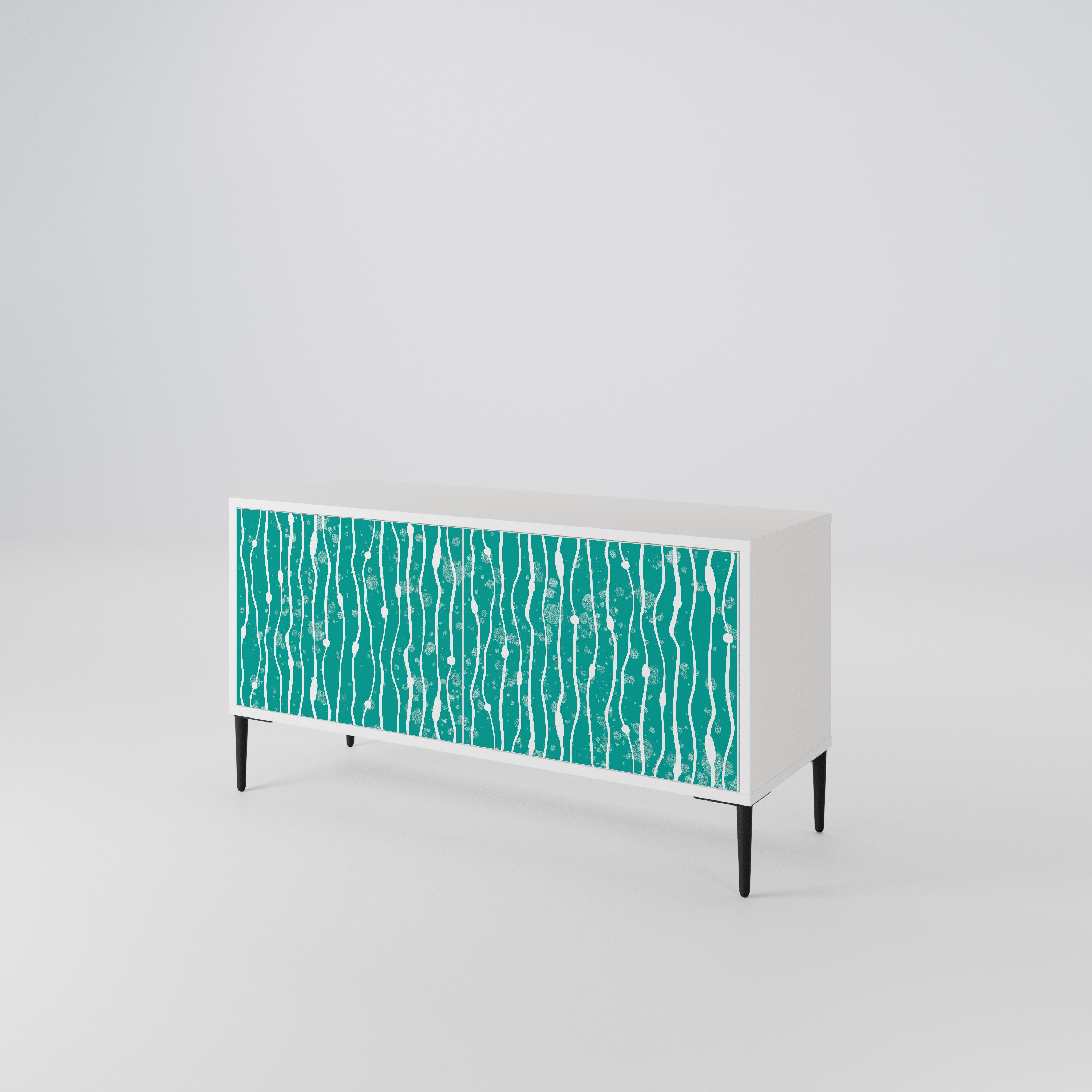 TURQUOISE RAIN Kompaktes 2-türiges TV-Lowboard