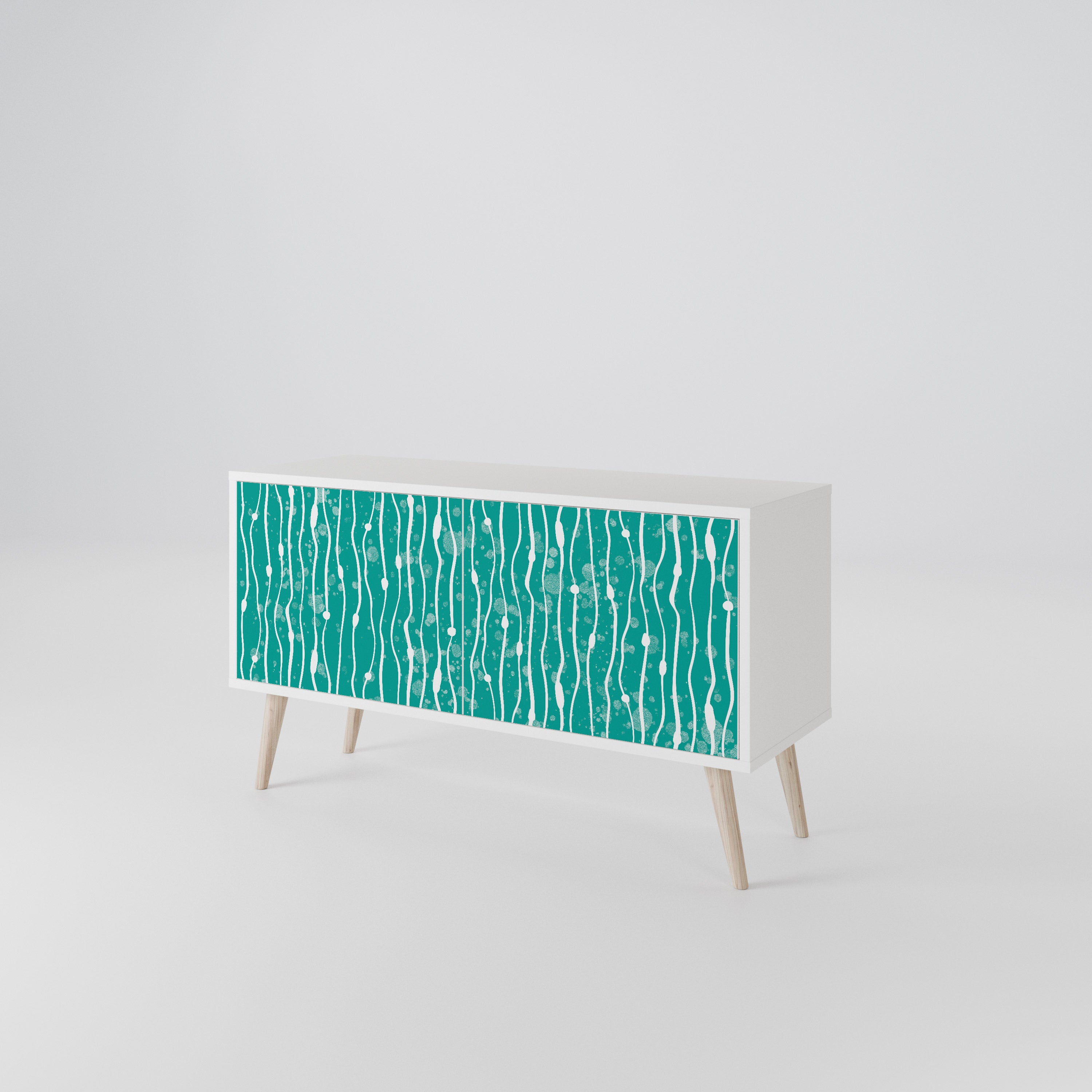 TURQUOISE RAIN Kompaktes 2-türiges TV-Lowboard