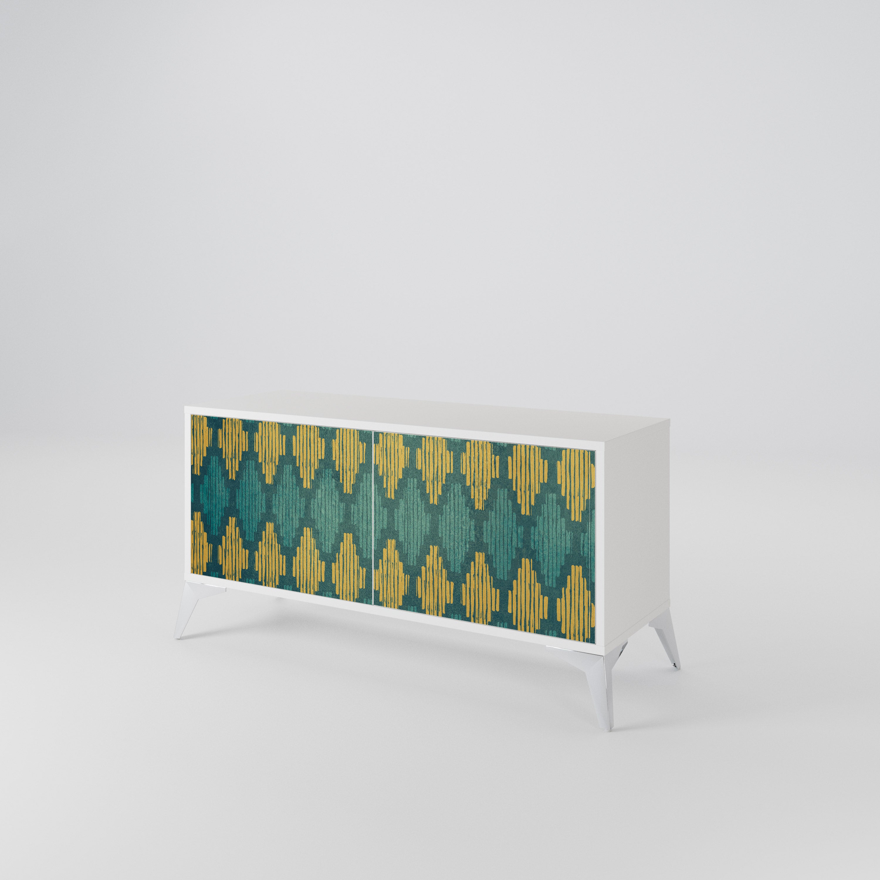 POLYGONS Kompaktes 2-türiges TV-Lowboard