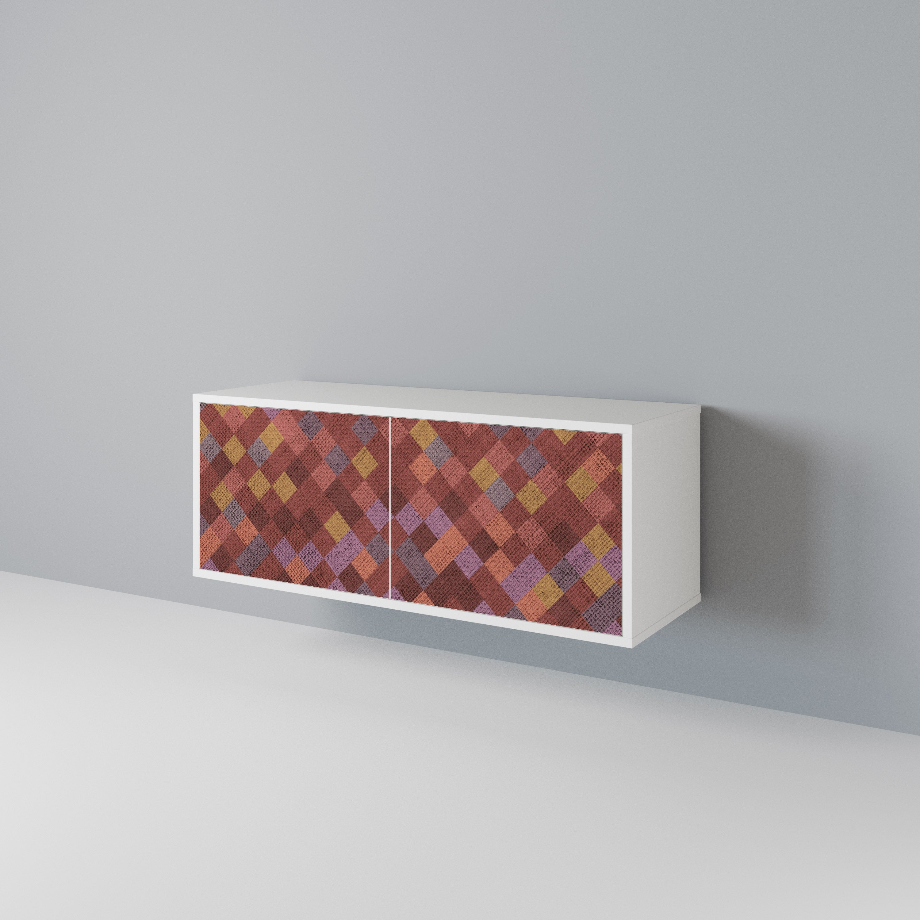 PAINTED SQUARES Kompaktes 2-türiges TV-Lowboard