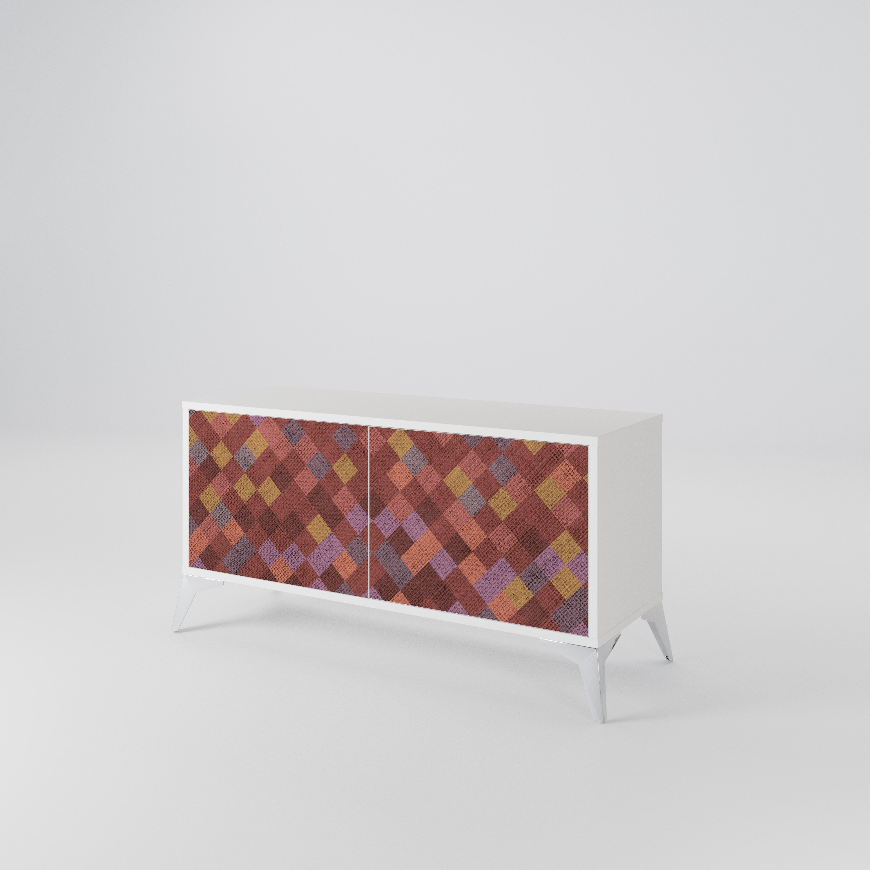 PAINTED SQUARES Kompaktes 2-türiges TV-Lowboard