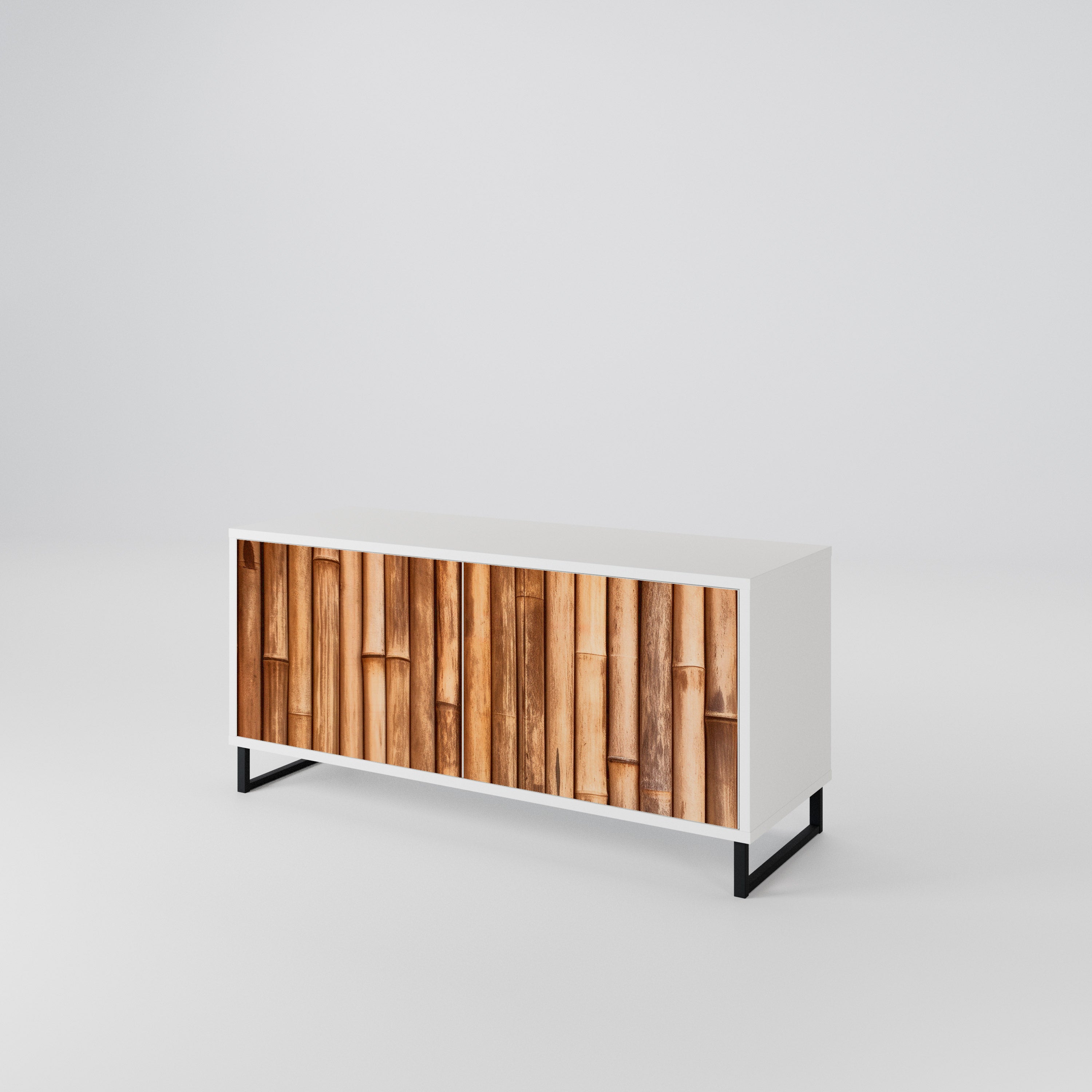 NATURAL WOOD Kompaktes 2-türiges TV-Lowboard