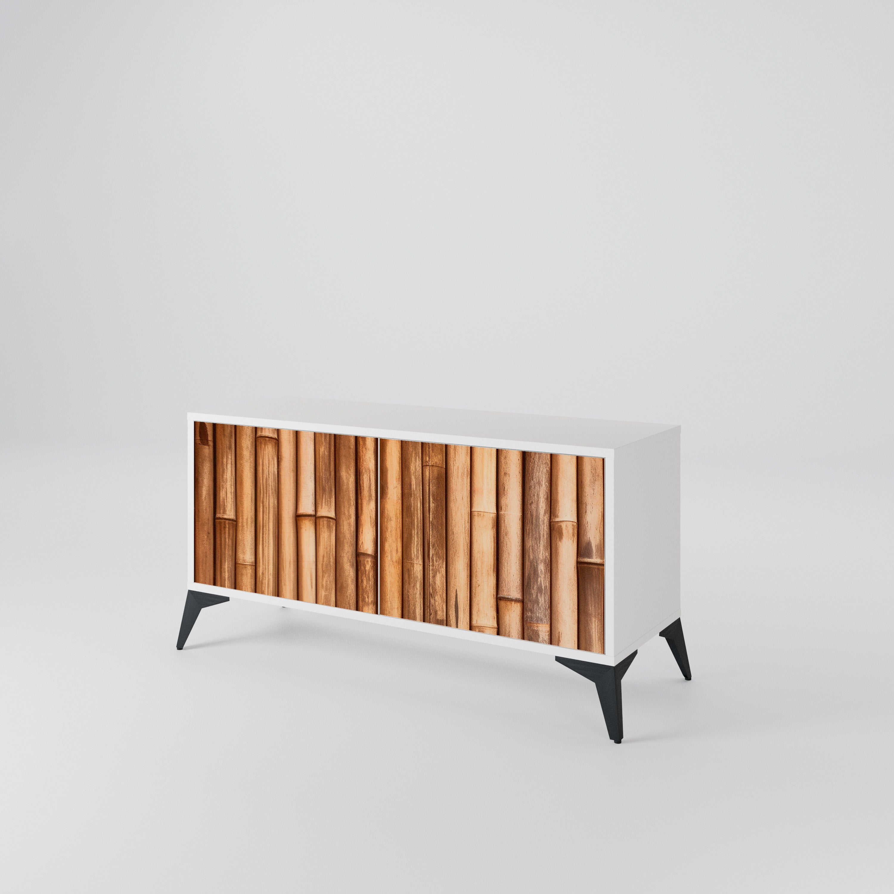NATURAL WOOD Kompaktes 2-türiges TV-Lowboard