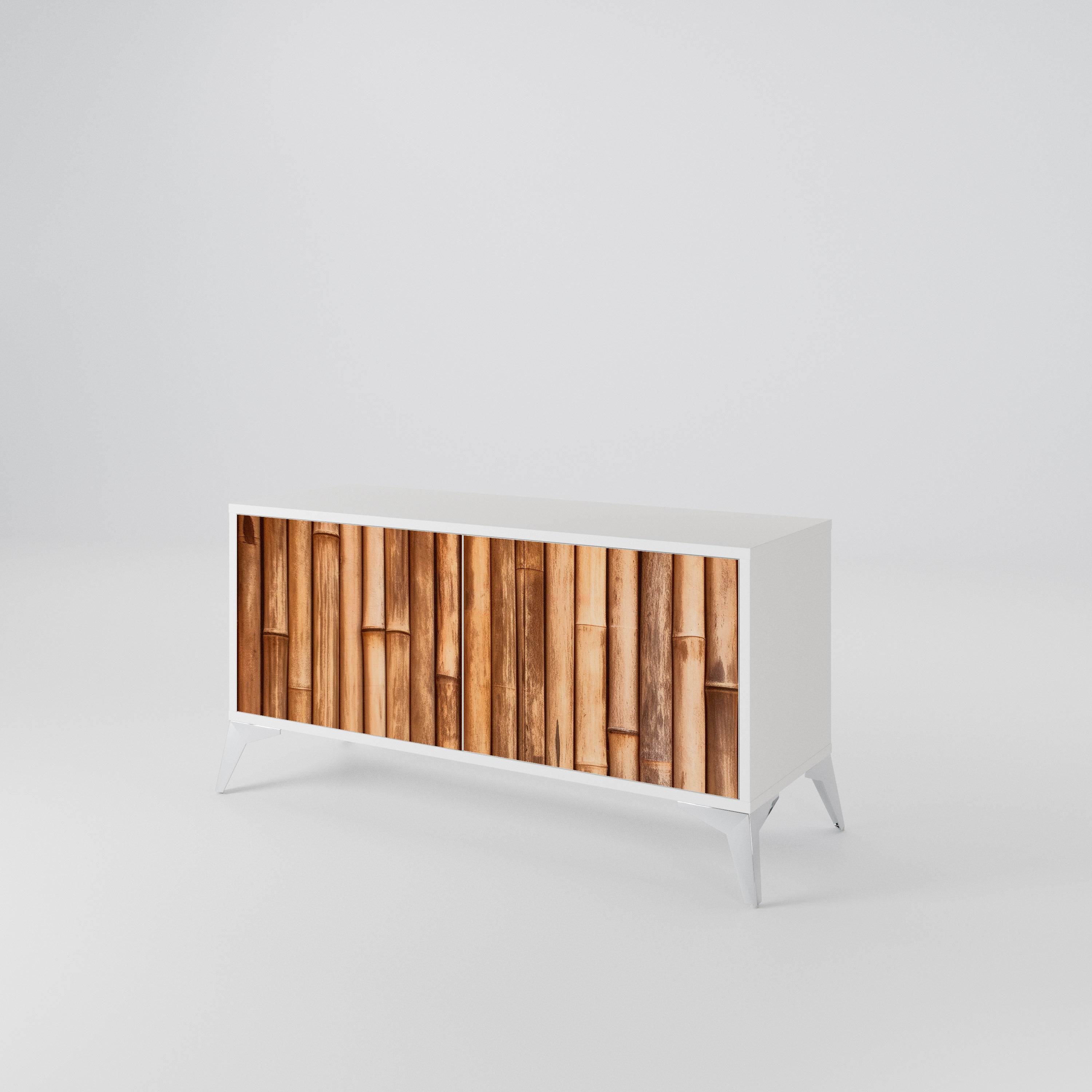 NATURAL WOOD Kompaktes 2-türiges TV-Lowboard