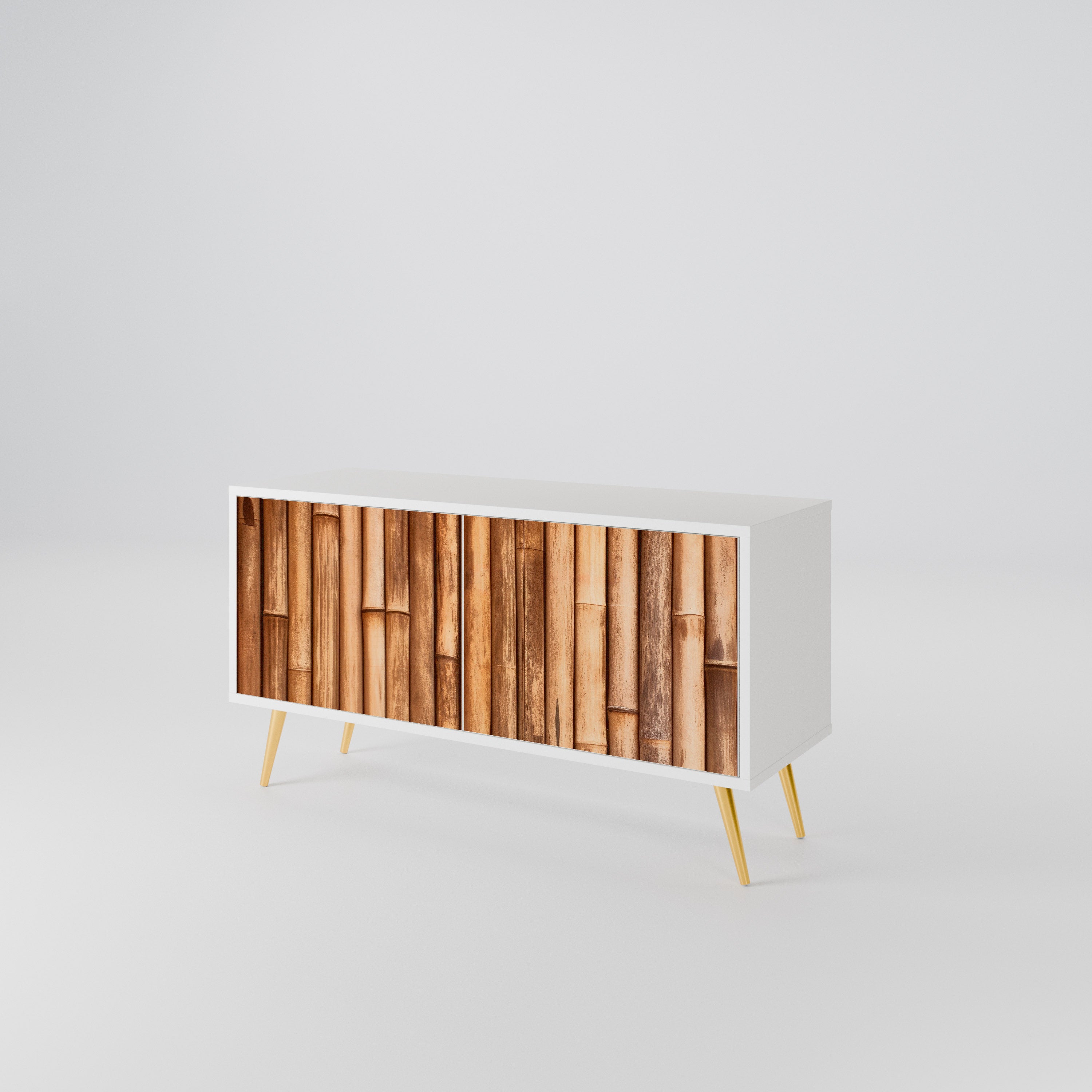 NATURAL WOOD Kompaktes 2-türiges TV-Lowboard