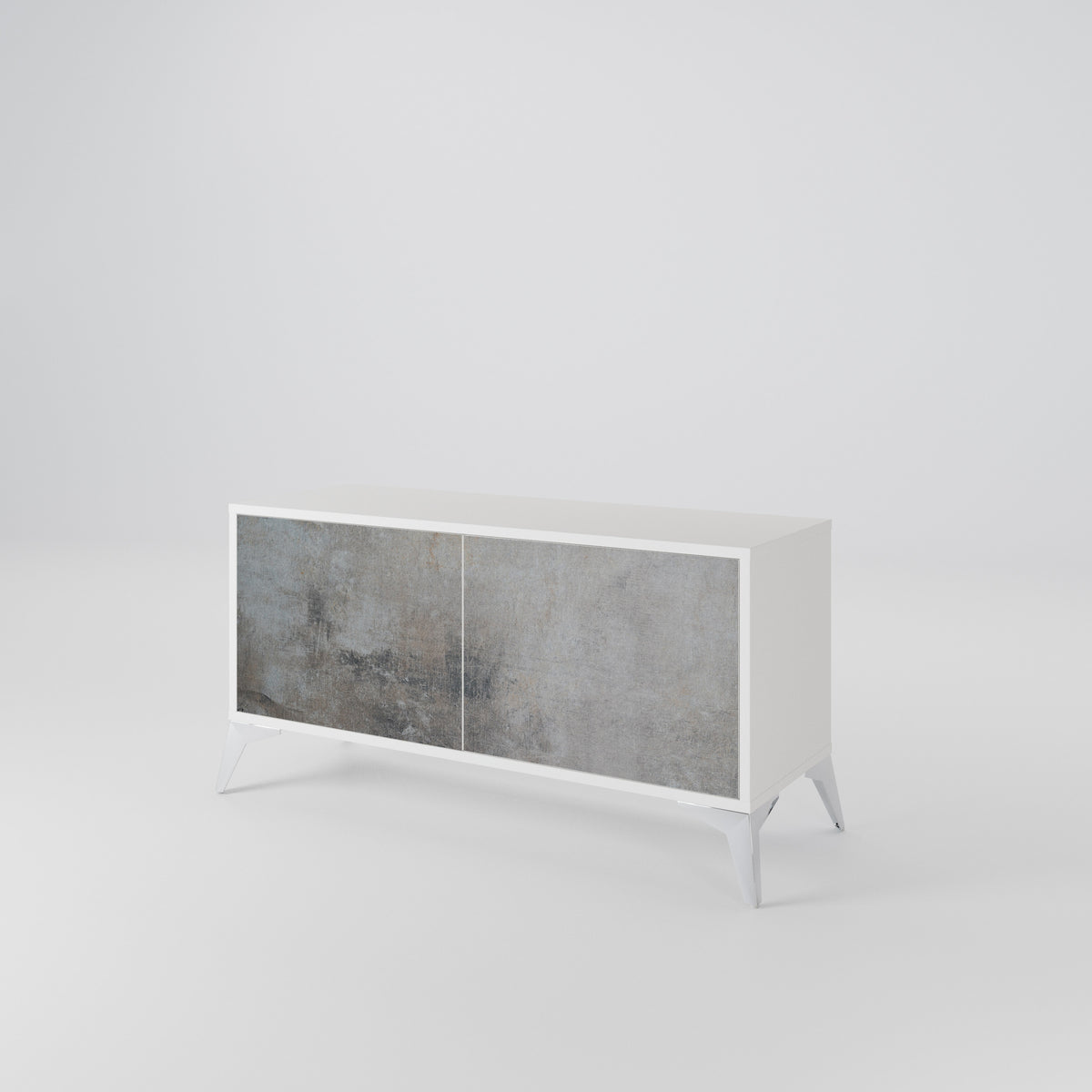 CONCRETE WALL Kompaktes 2-türiges TV-Lowboard