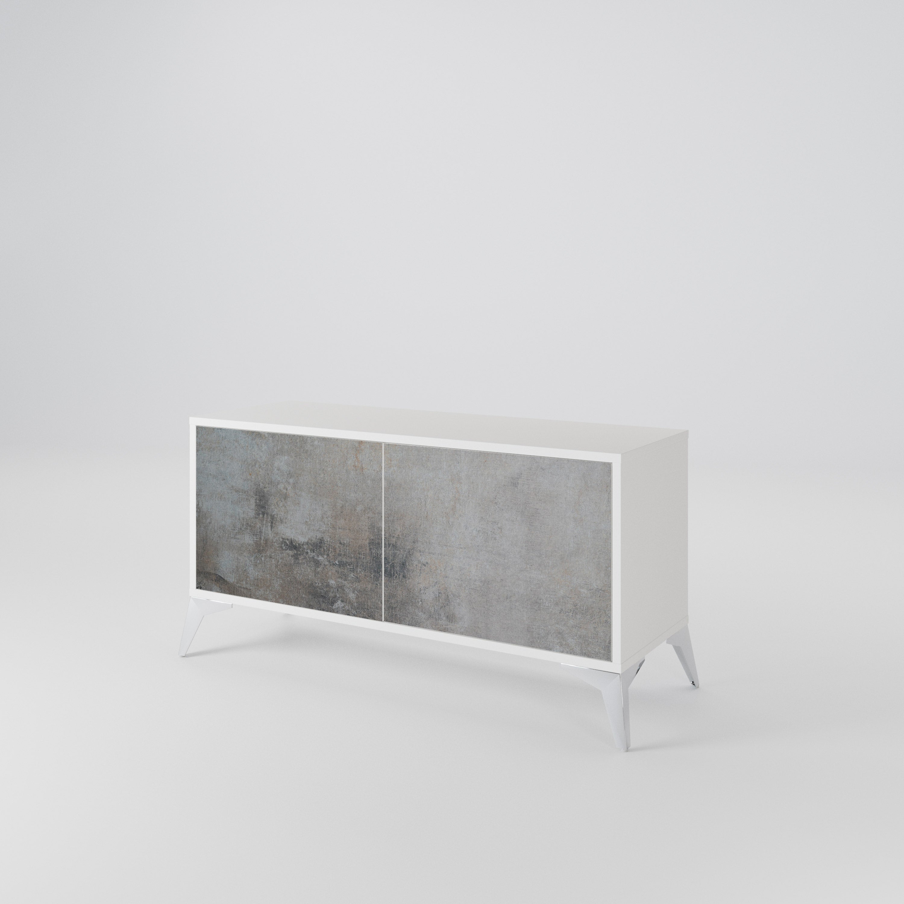 CONCRETE WALL Kompaktes 2-türiges TV-Lowboard