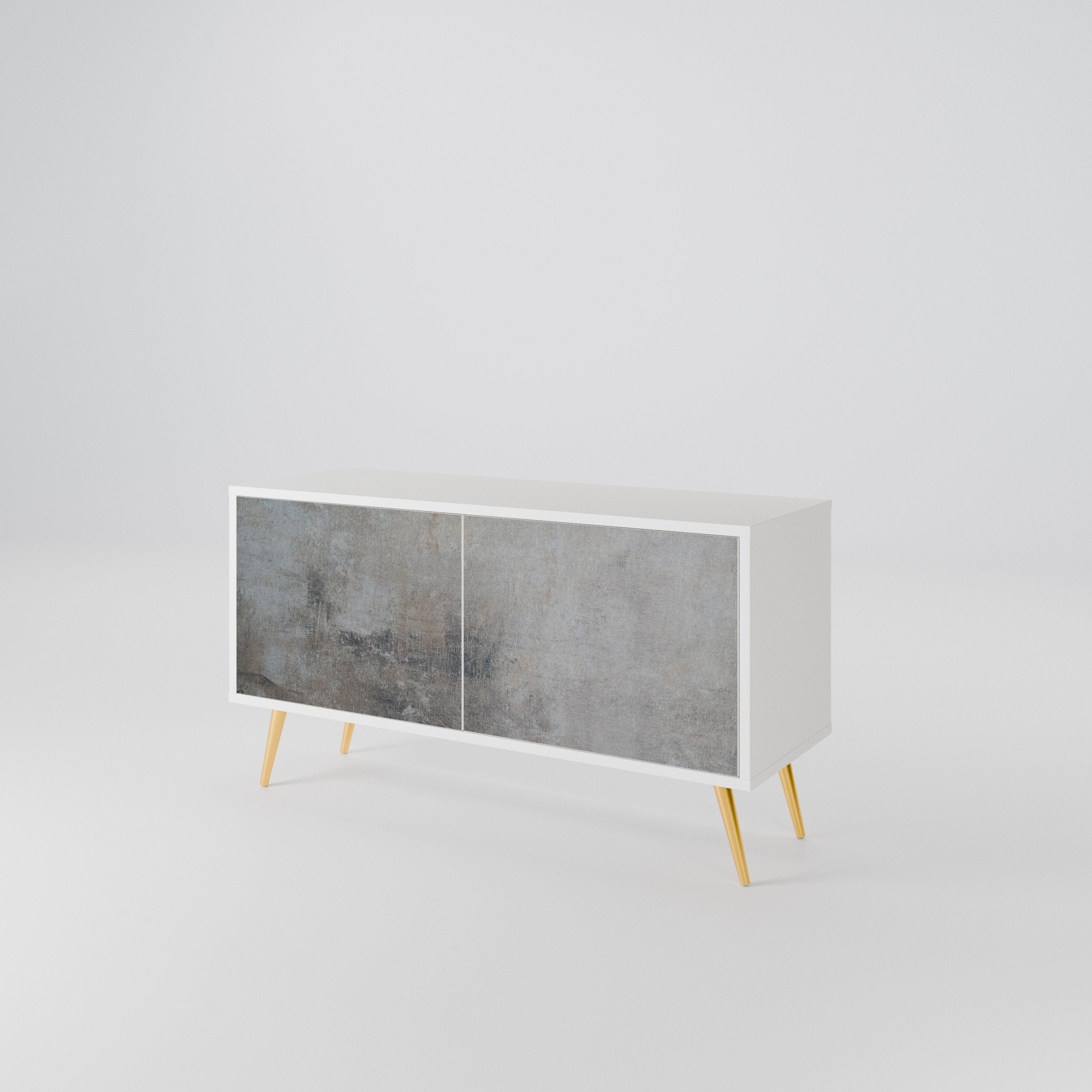 CONCRETE WALL Kompaktes 2-türiges TV-Lowboard