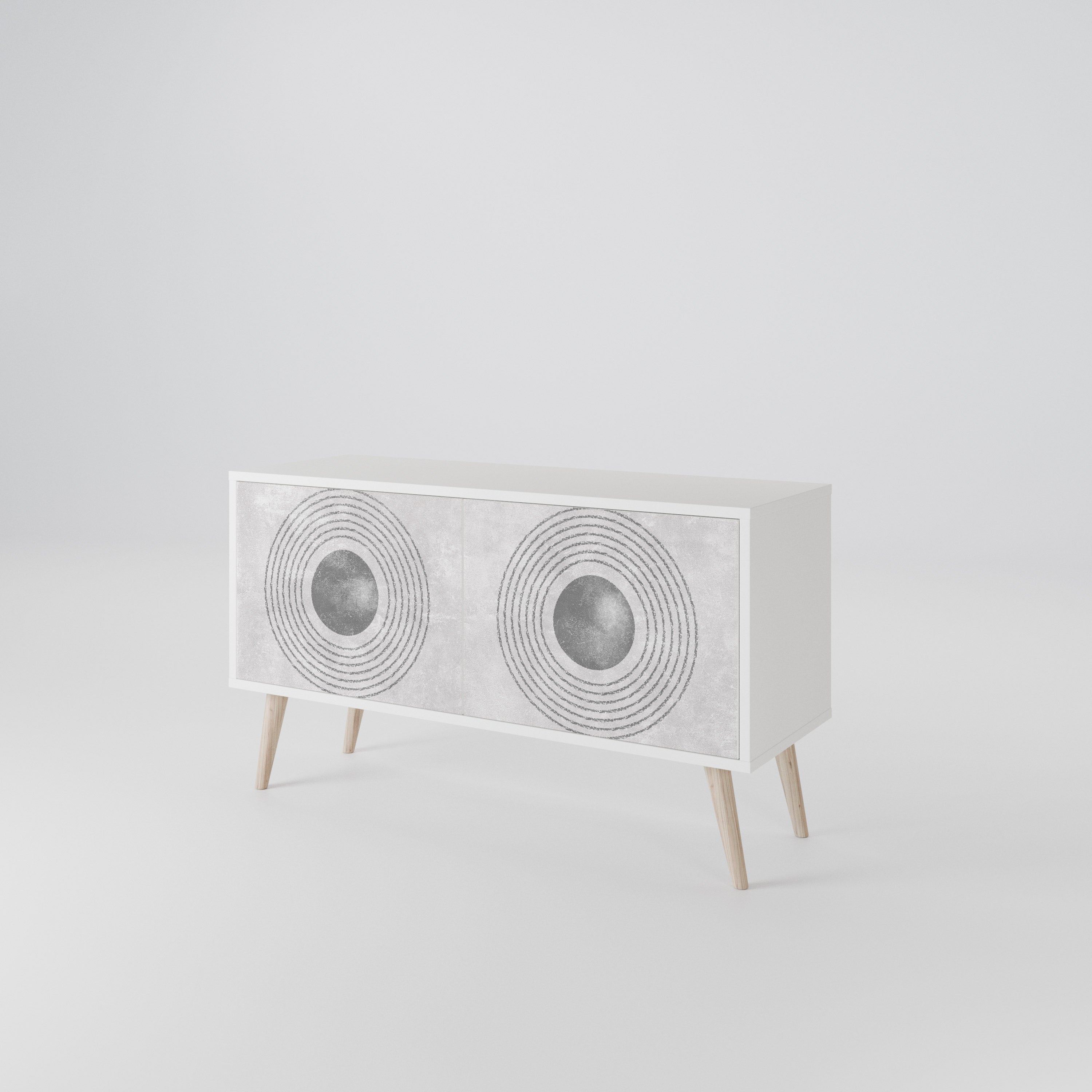 SOLID CIRCLES Kompaktes 2-türiges TV-Lowboard