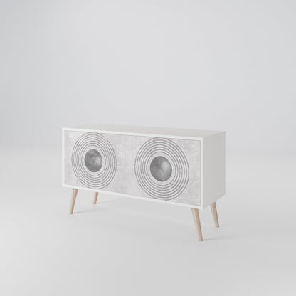 SOLID CIRCLES Compact 2-Door TV Cabinet