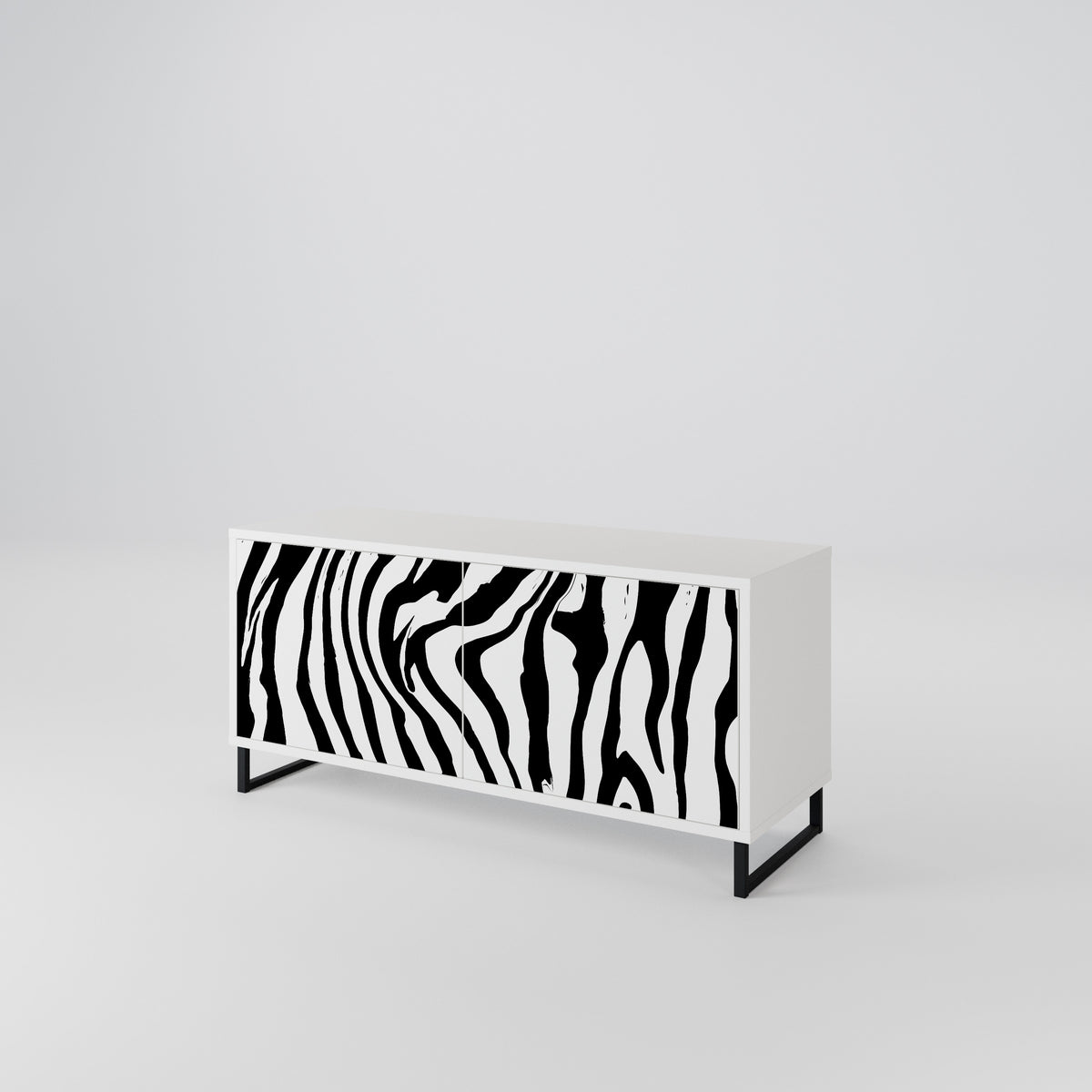 SPLENDID ZEBRA Kompaktes 2-türiges TV-Lowboard