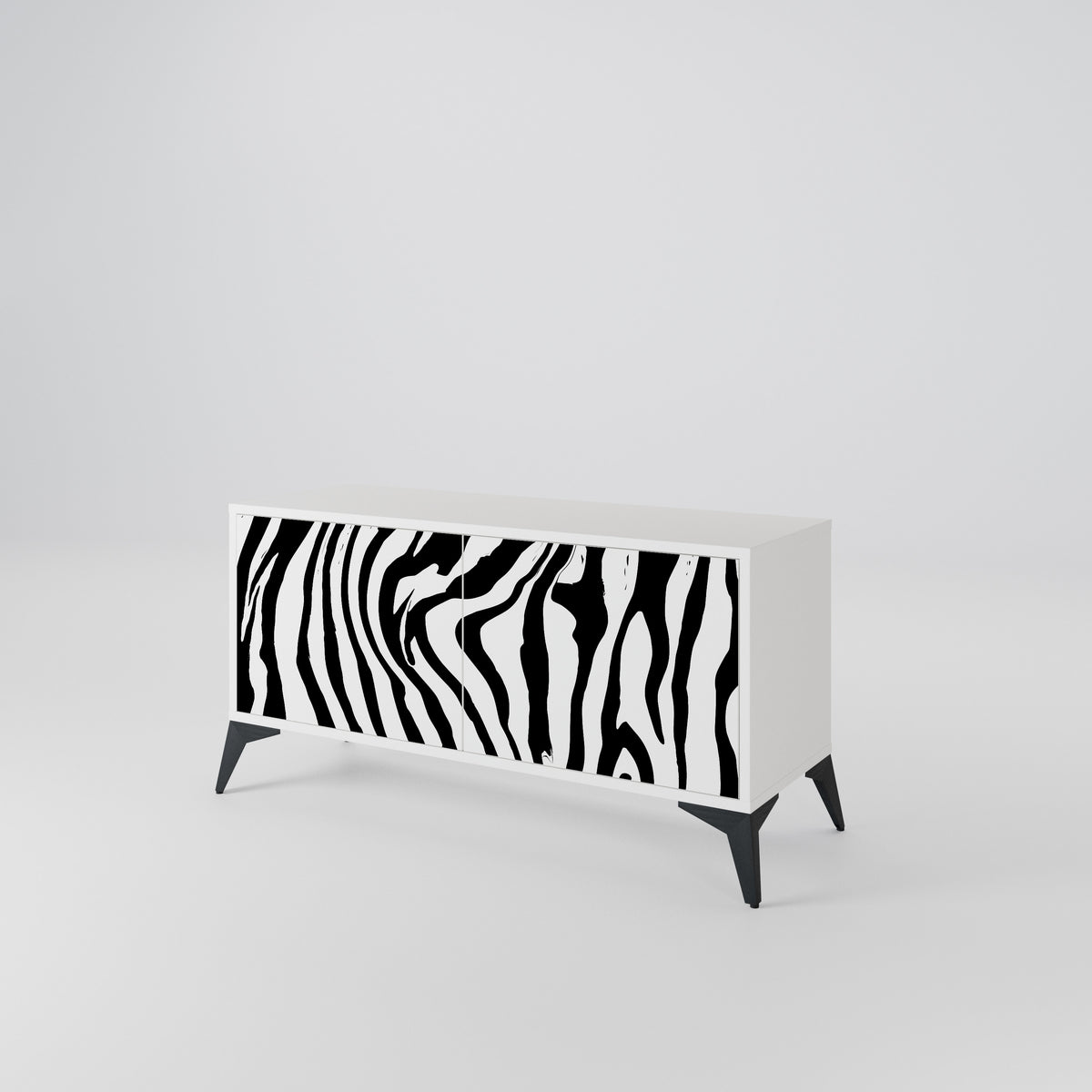 SPLENDID ZEBRA Kompaktes 2-türiges TV-Lowboard