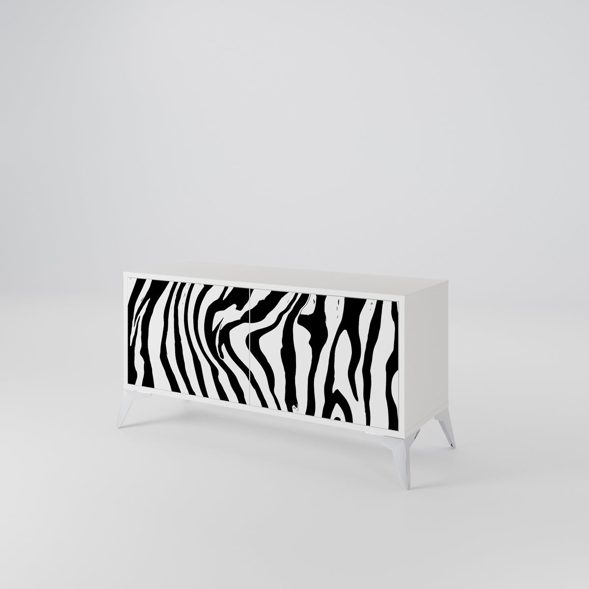 SPLENDID ZEBRA Kompaktes 2-türiges TV-Lowboard