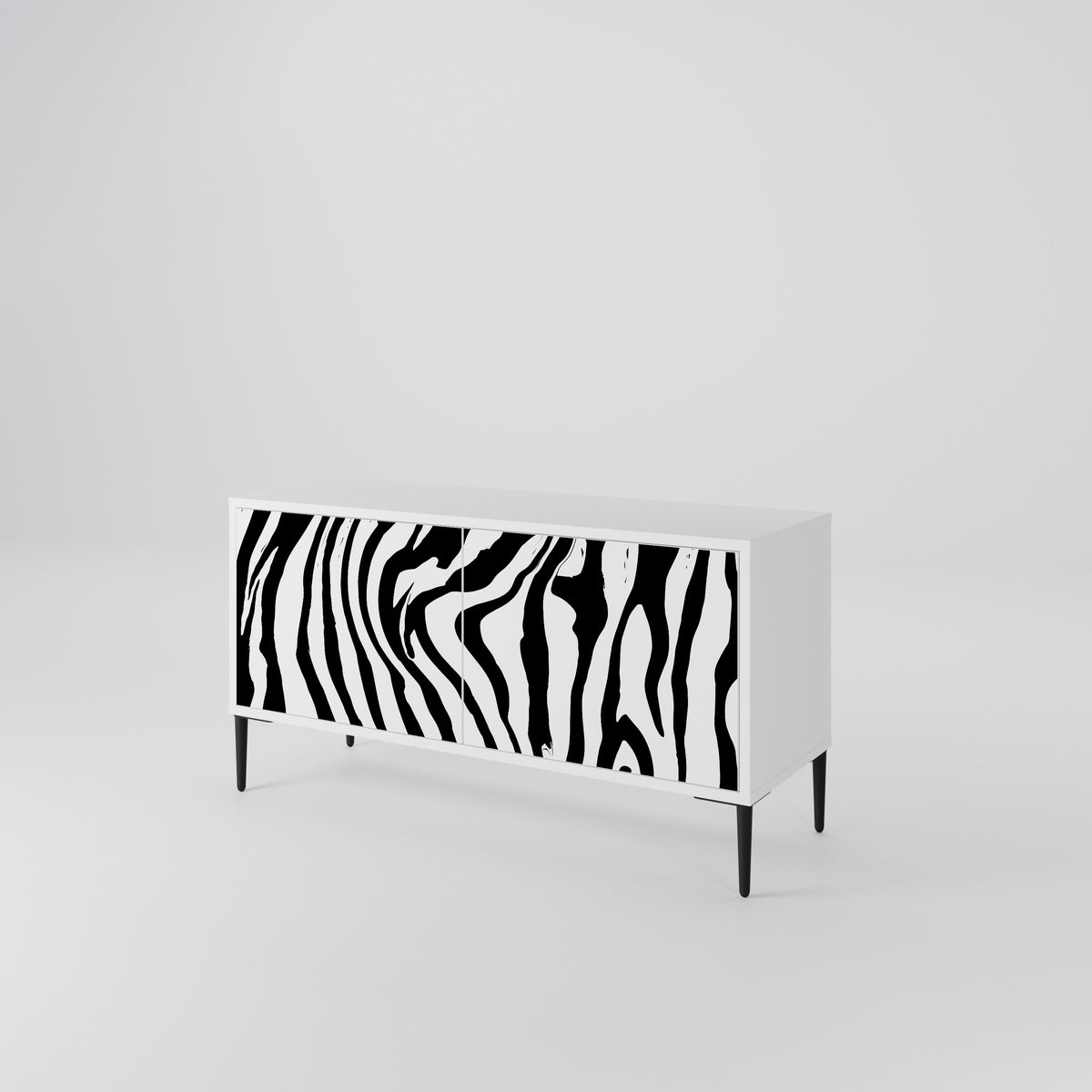 SPLENDID ZEBRA Kompaktes 2-türiges TV-Lowboard