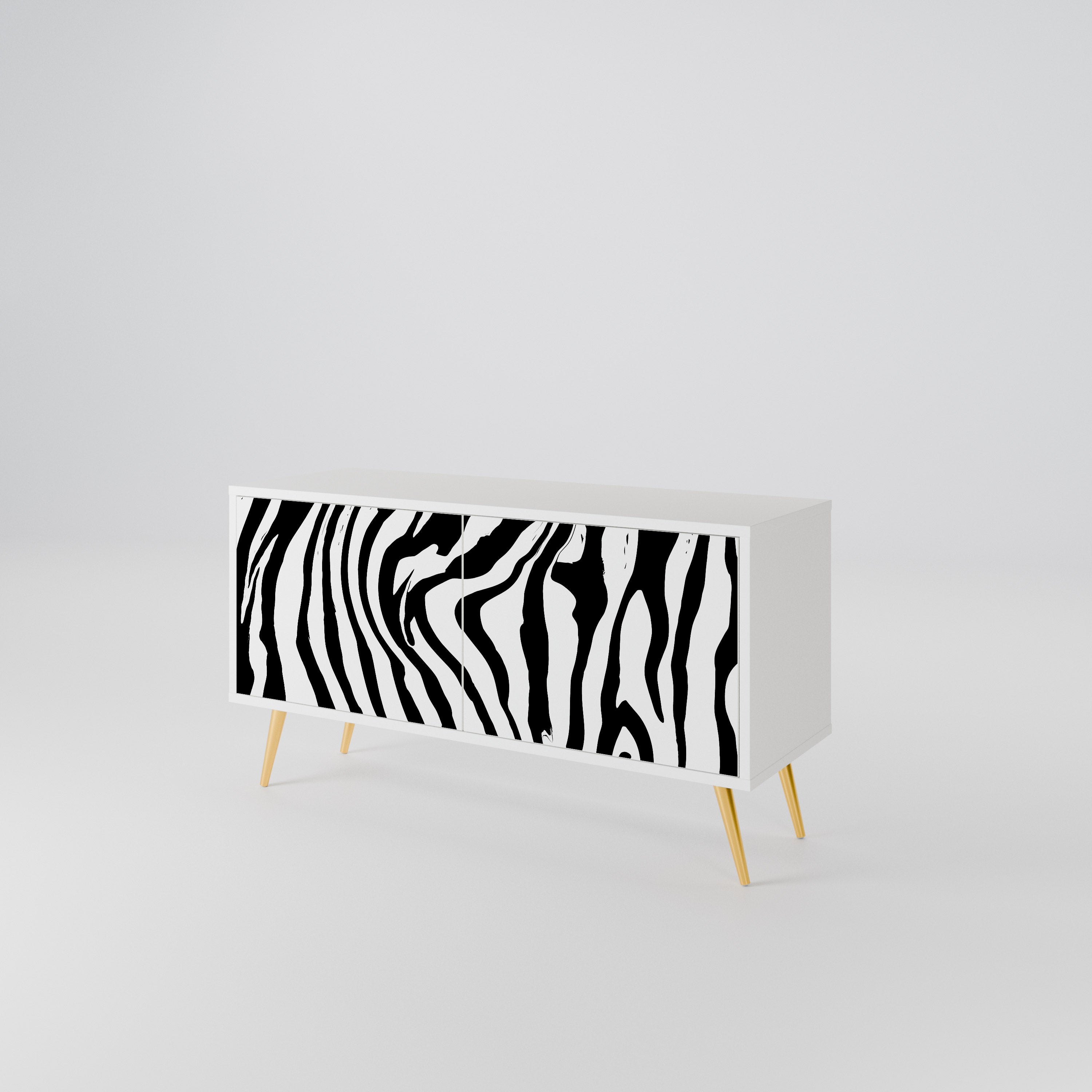SPLENDID ZEBRA Kompaktes 2-türiges TV-Lowboard