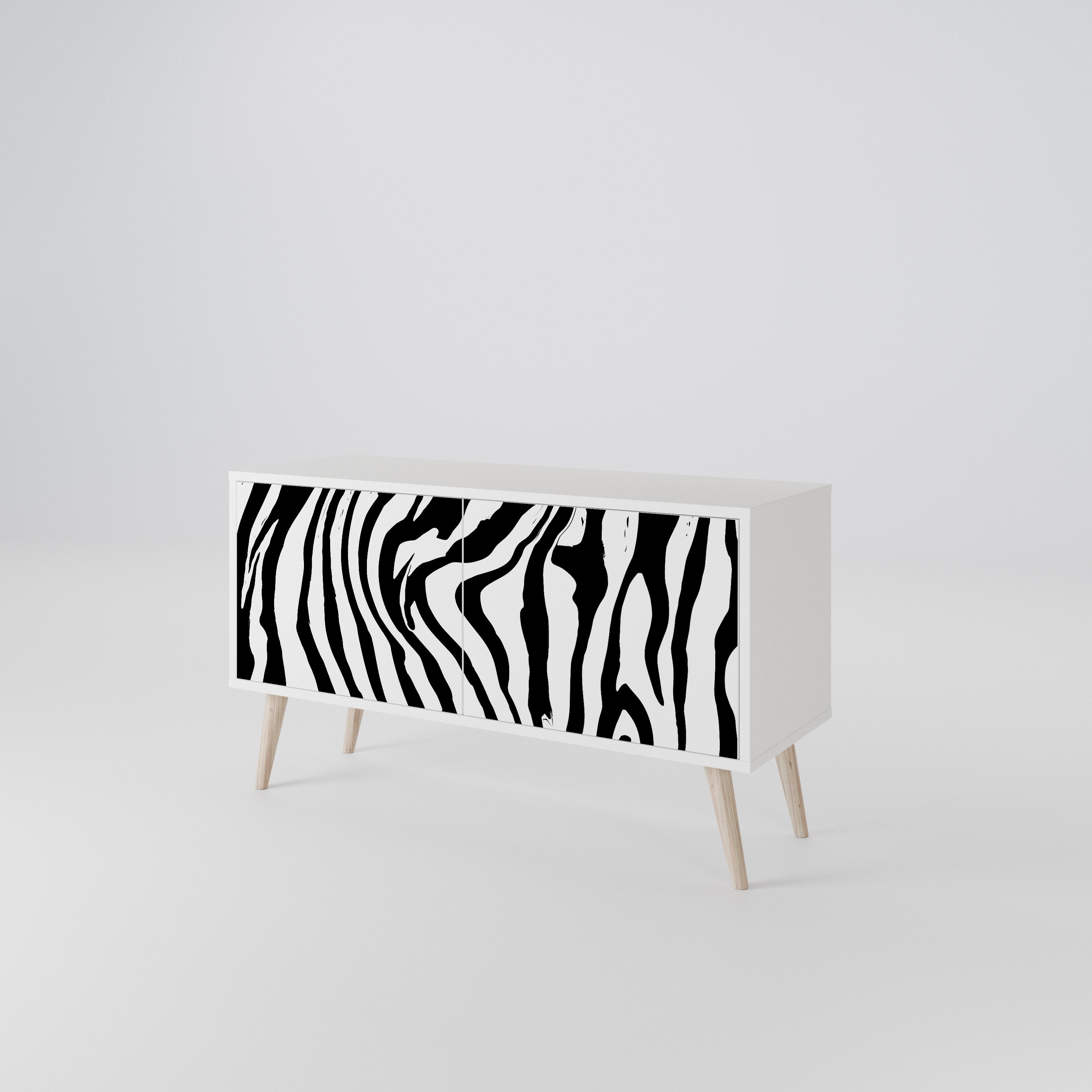 SPLENDID ZEBRA Kompaktes 2-türiges TV-Lowboard