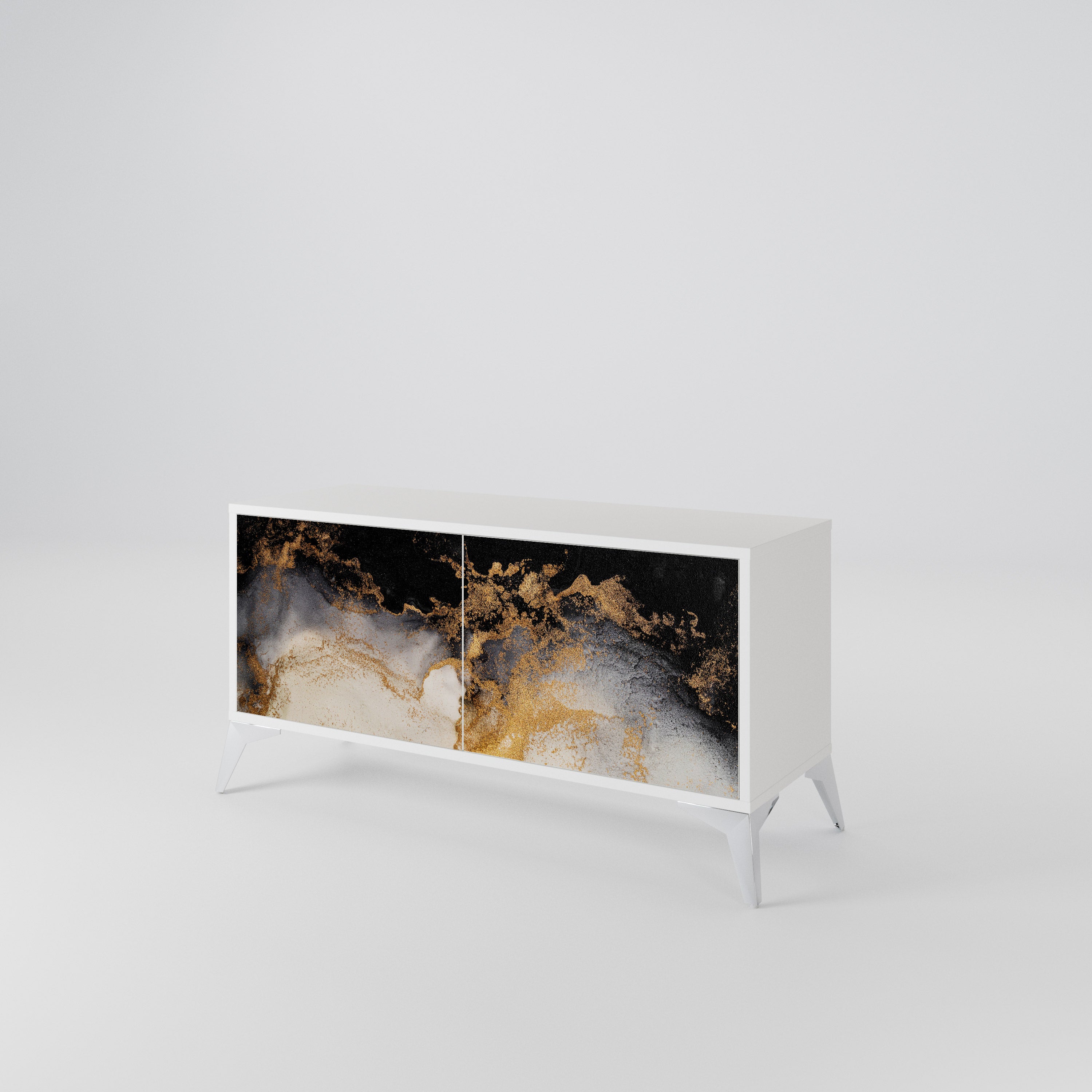 MARBLE OF TOMMORROW Kompaktes 2-türiges TV-Lowboard