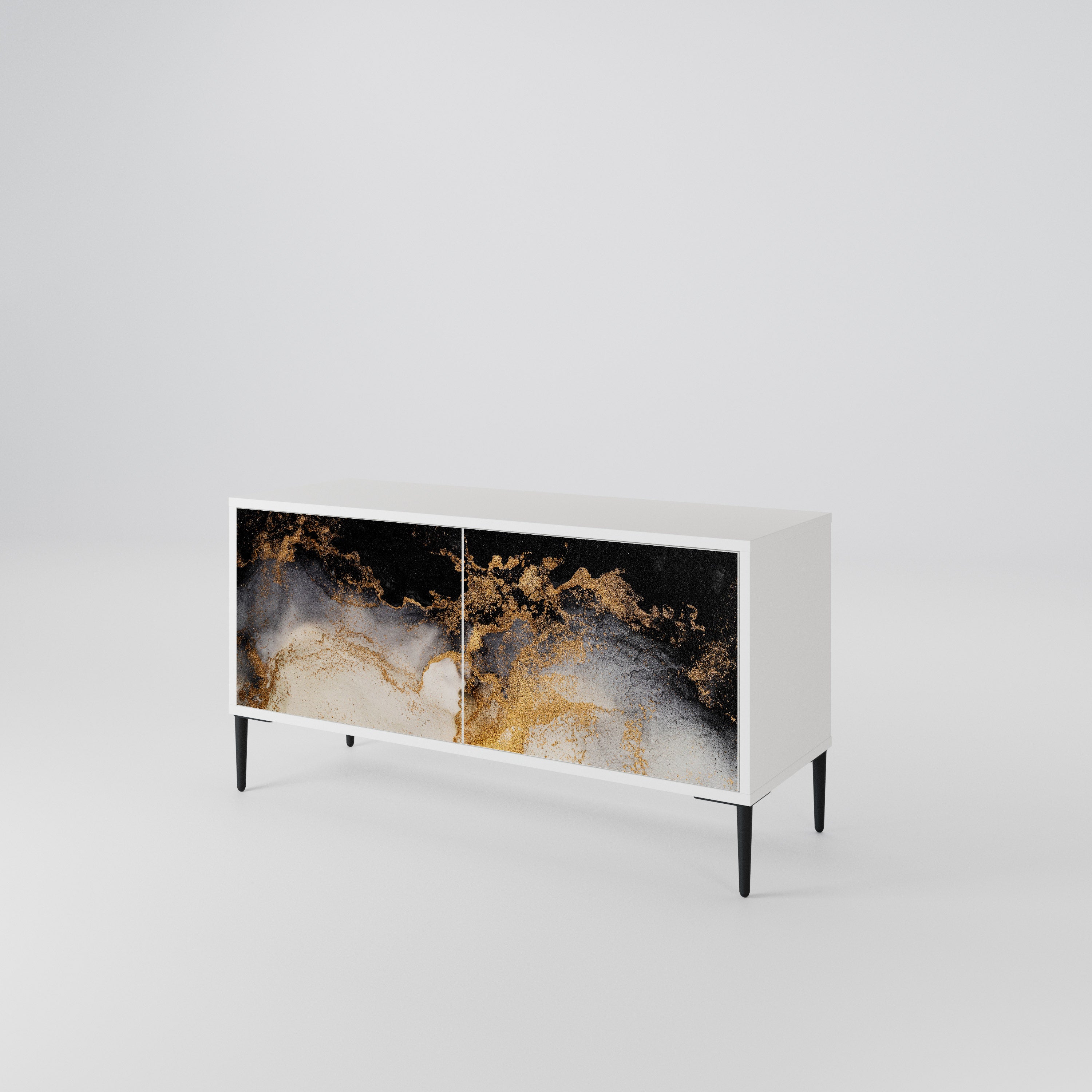 MARBLE OF TOMMORROW Kompaktes 2-türiges TV-Lowboard