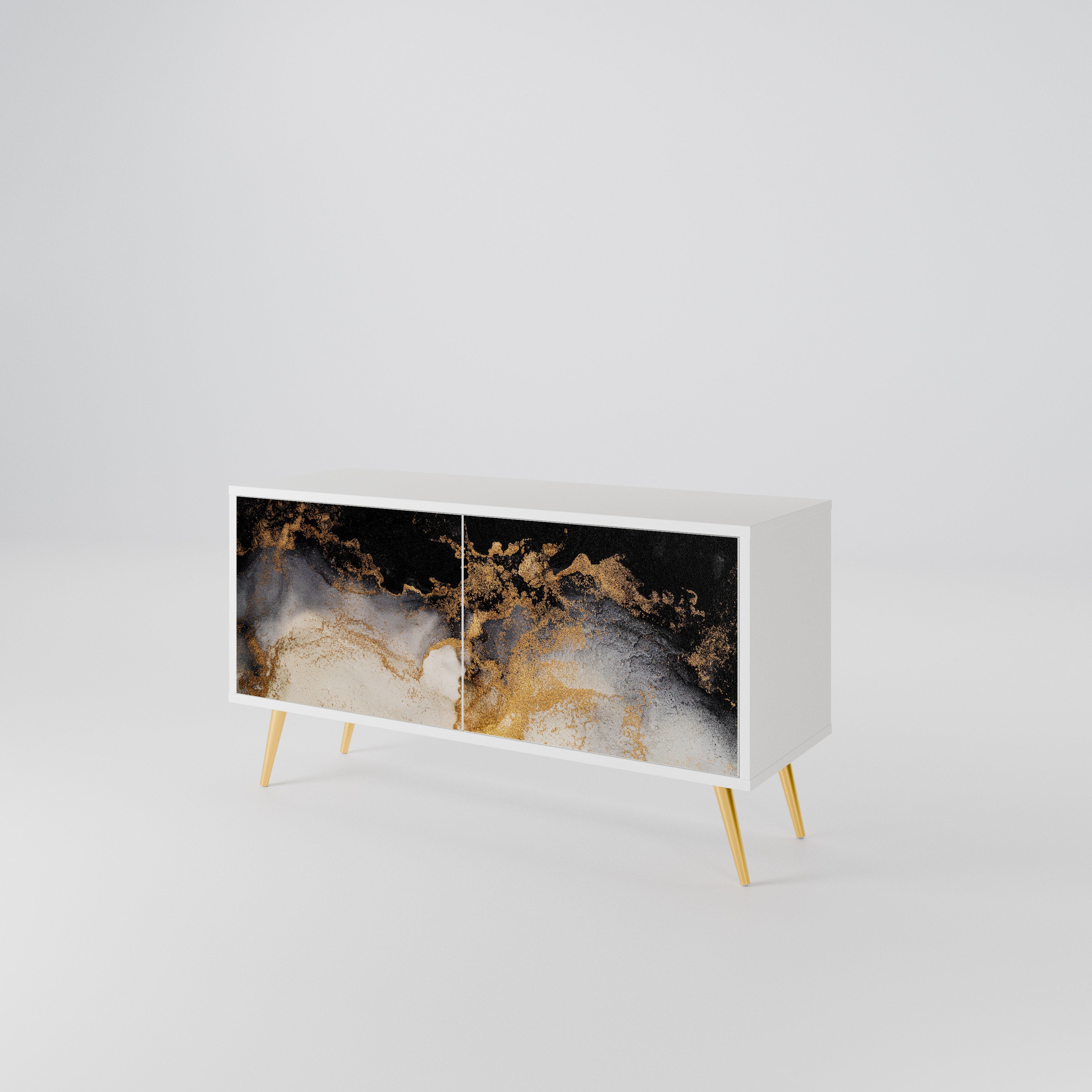 MARBLE OF TOMMORROW Kompaktes 2-türiges TV-Lowboard