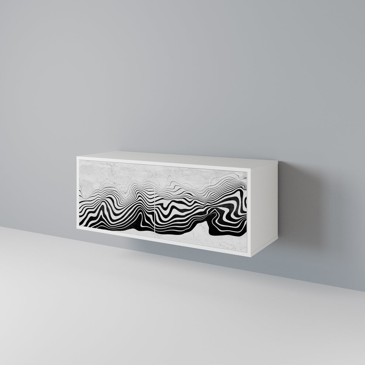 MONOCHROME MIRAGE Kompaktes 2-türiges TV-Lowboard
