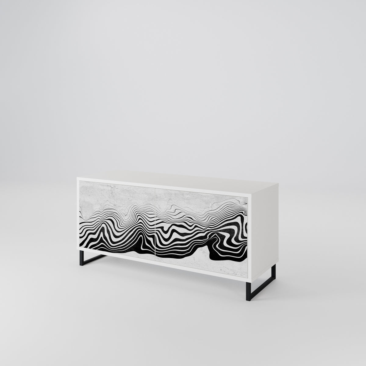 MONOCHROME MIRAGE Kompaktes 2-türiges TV-Lowboard