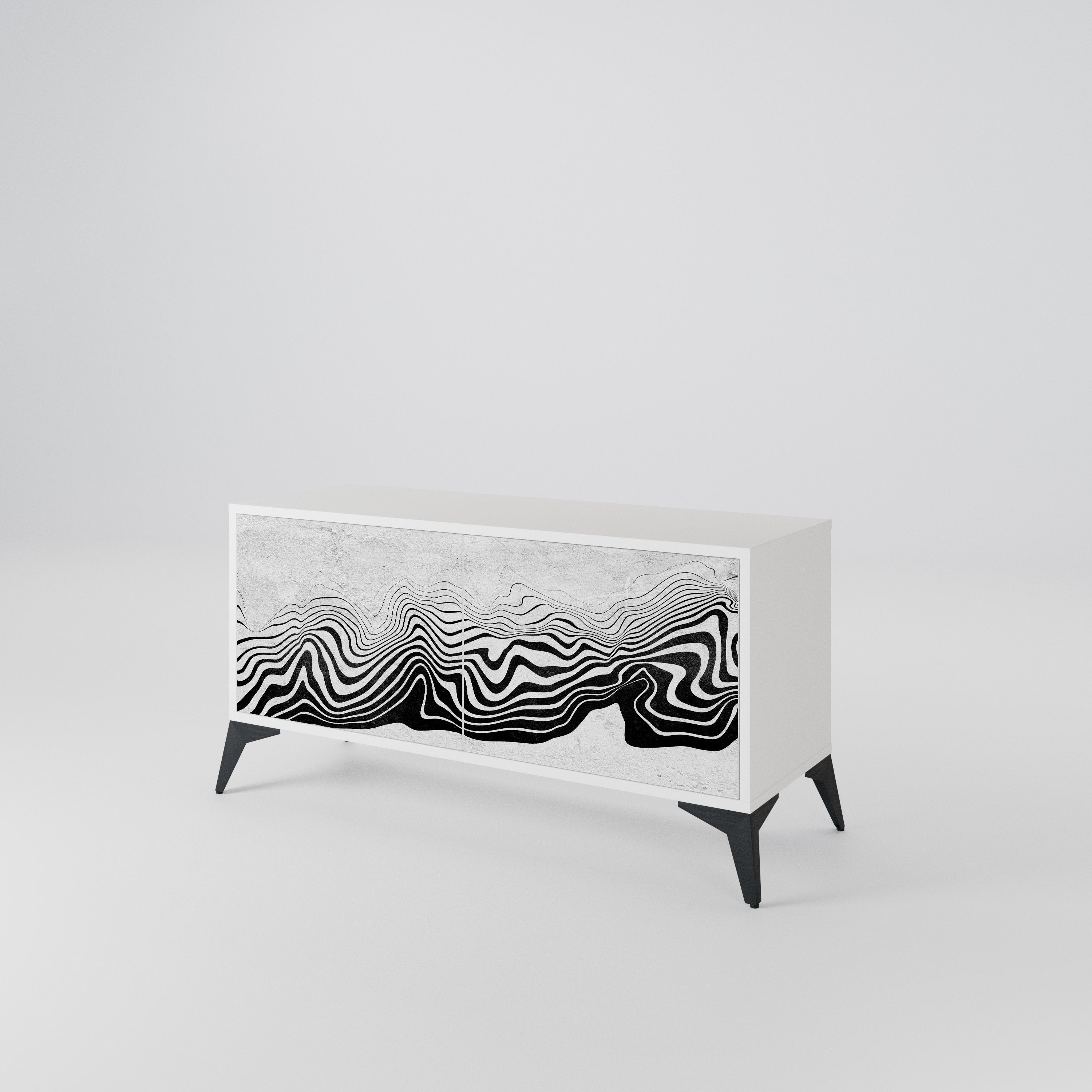 MONOCHROME MIRAGE Kompaktes 2-türiges TV-Lowboard