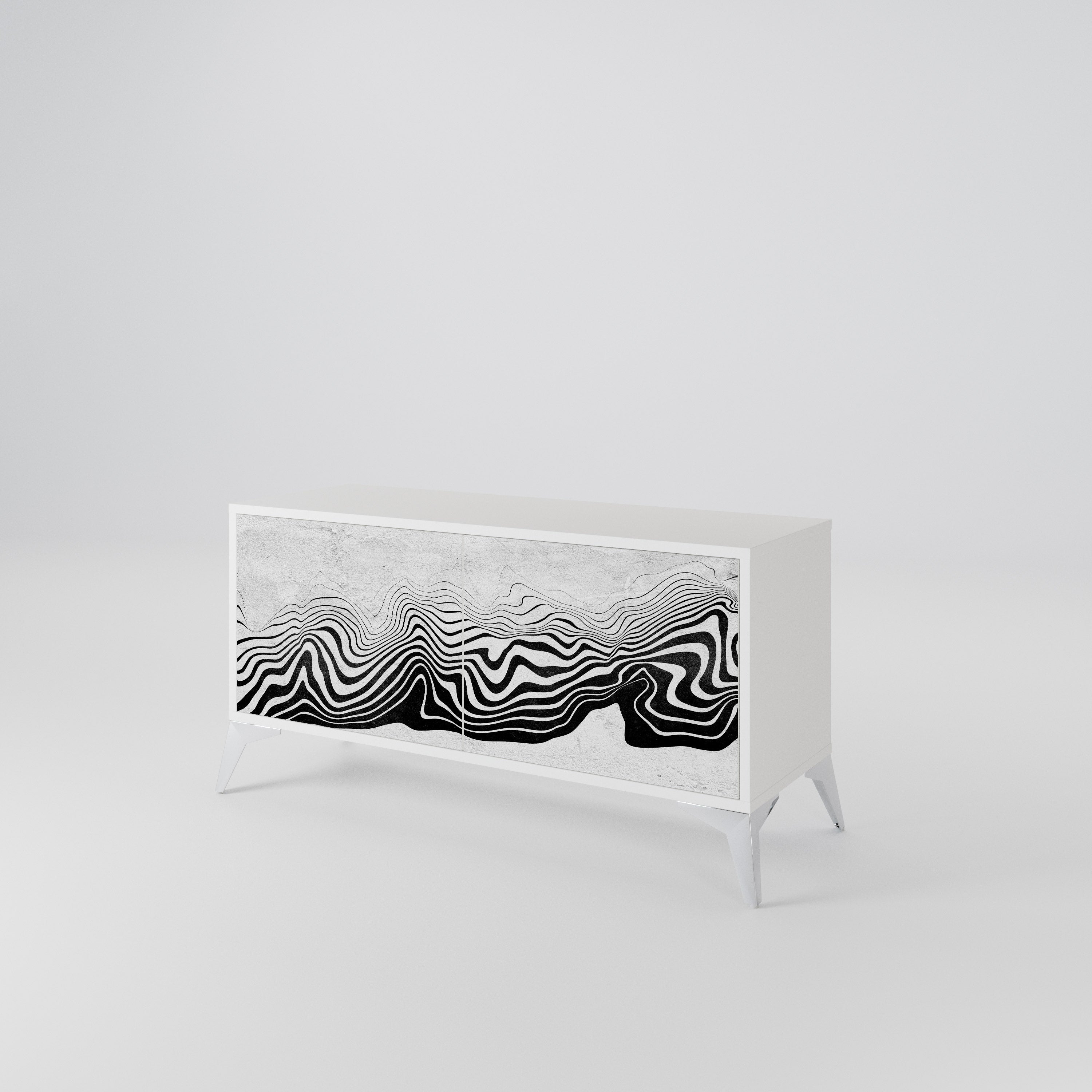 MONOCHROME MIRAGE Kompaktes 2-türiges TV-Lowboard