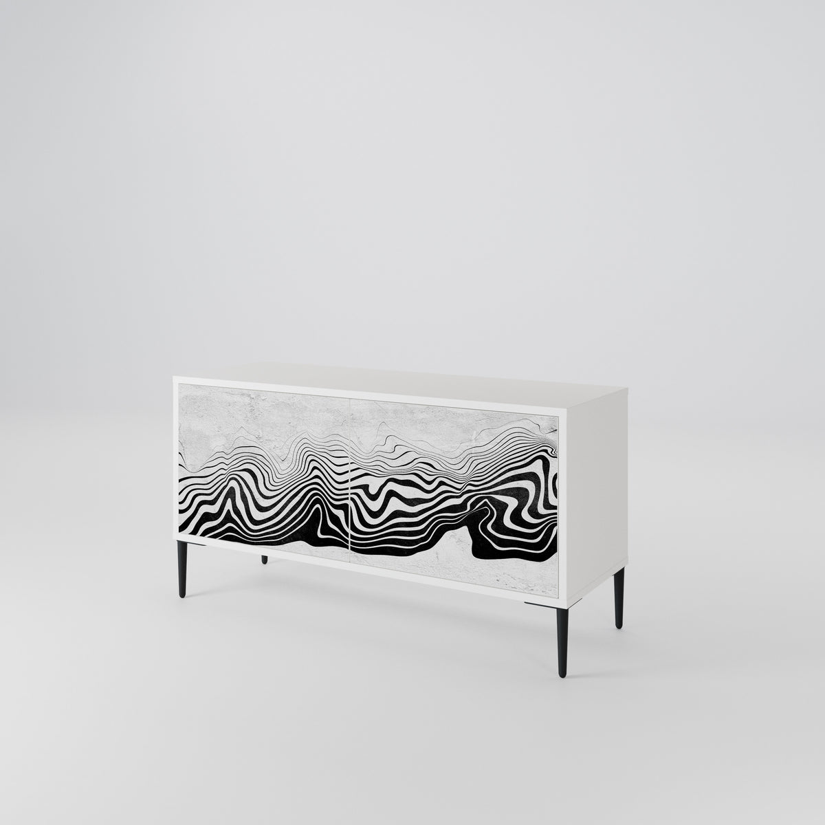 MONOCHROME MIRAGE Kompaktes 2-türiges TV-Lowboard